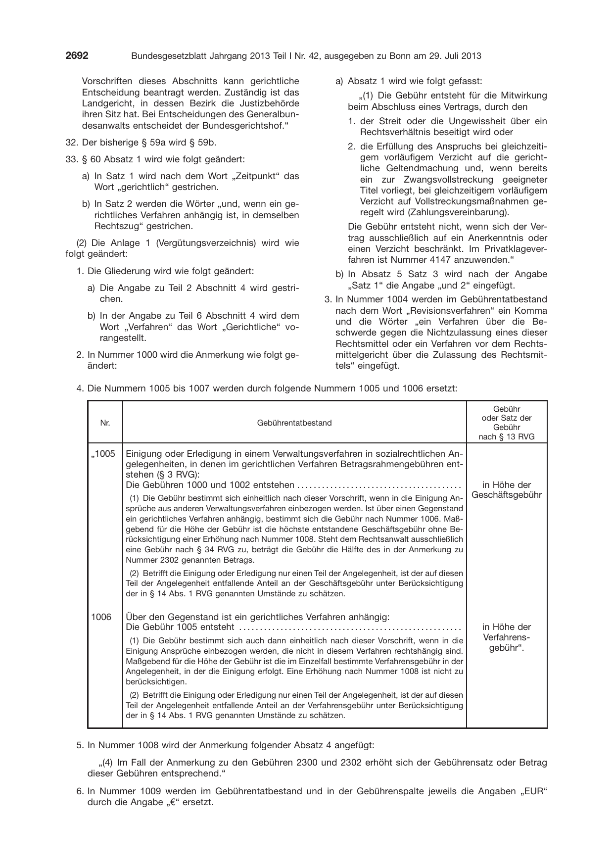 BGBl. 2013, Seite 2692 — Originalseite als Abbildung