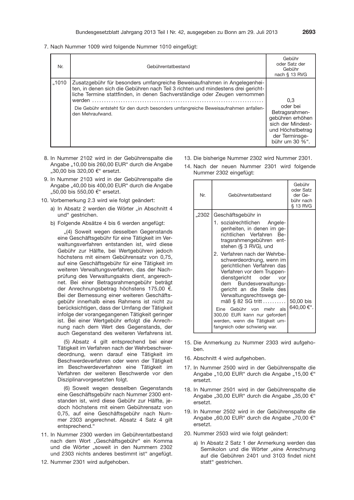 BGBl. 2013, Seite 2693 — Originalseite als Abbildung