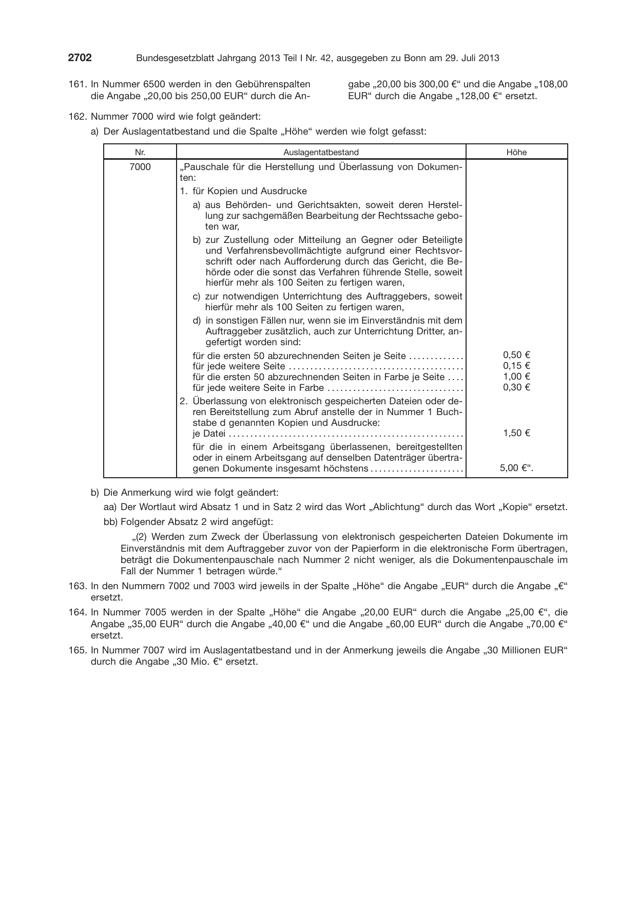 BGBl. 2013, Seite 2702 — Originalseite als Abbildung