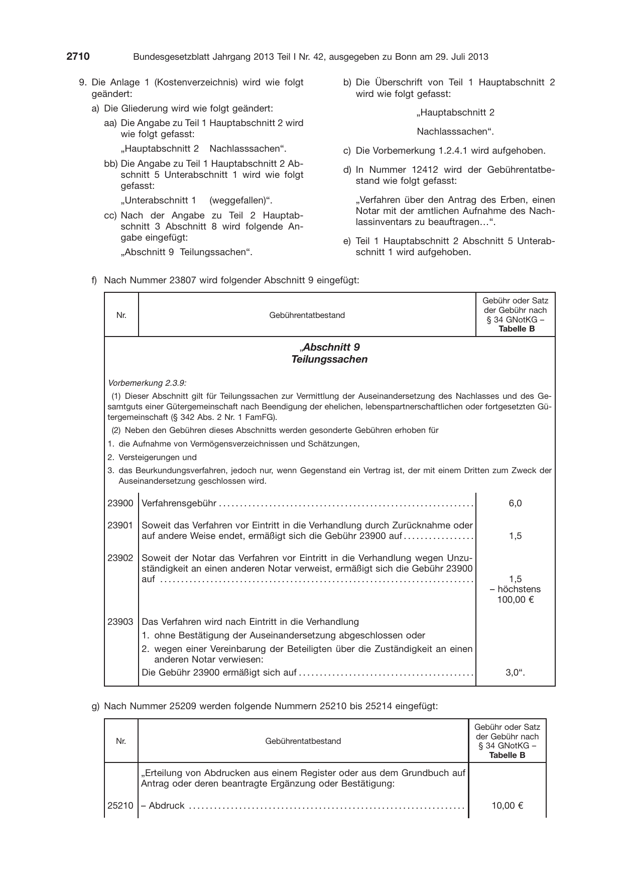 BGBl. 2013, Seite 2710 — Originalseite als Abbildung