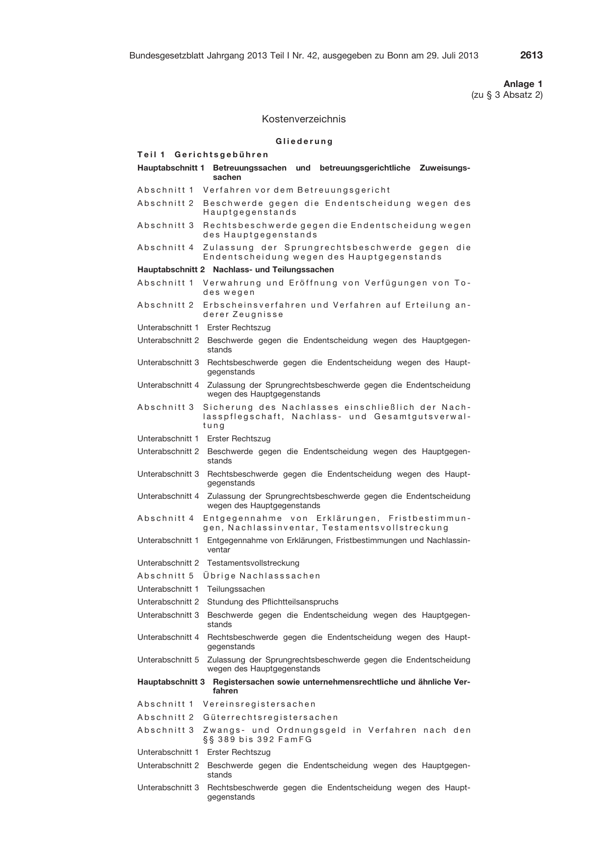 BGBl. 2013, Seite 2613 — Originalseite als Abbildung