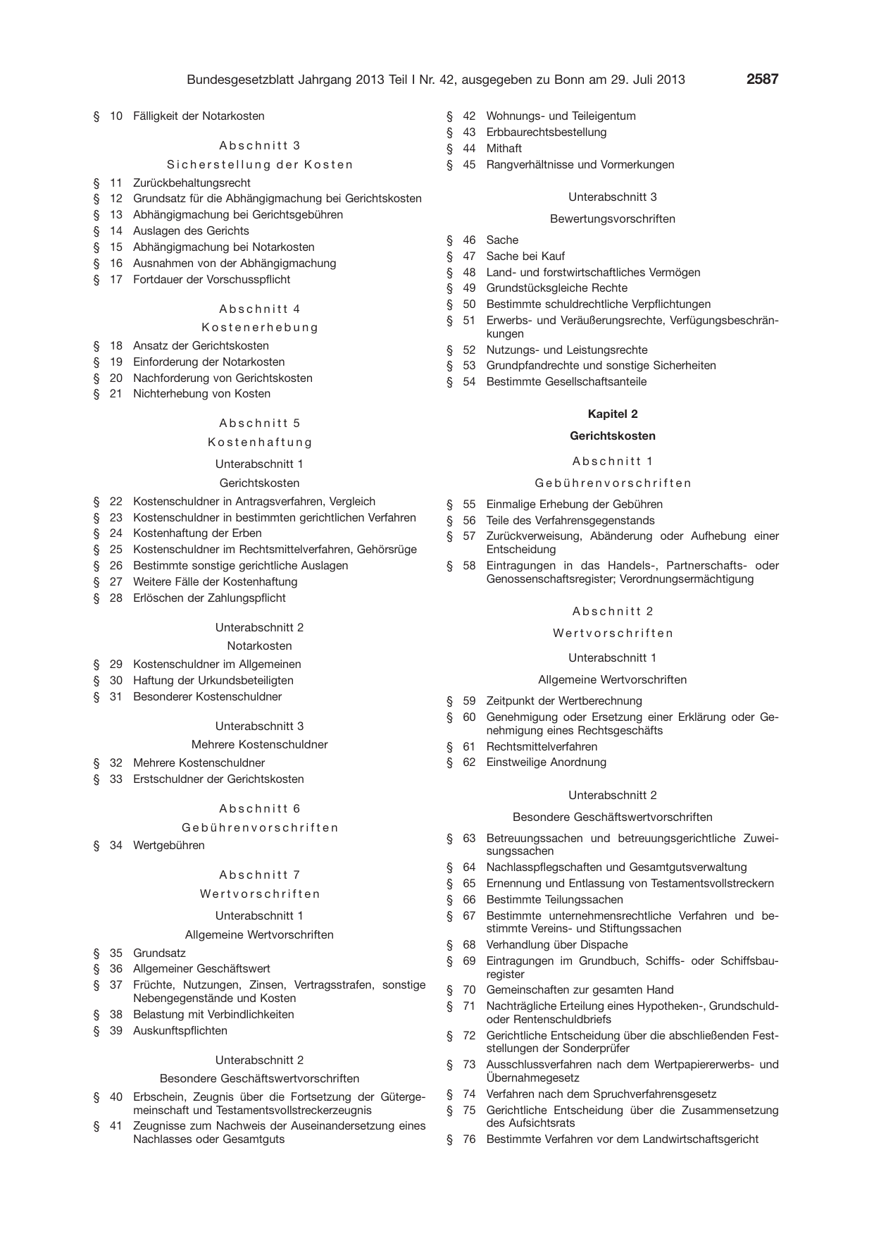 BGBl. 2013, Seite 2587 — Originalseite als Abbildung