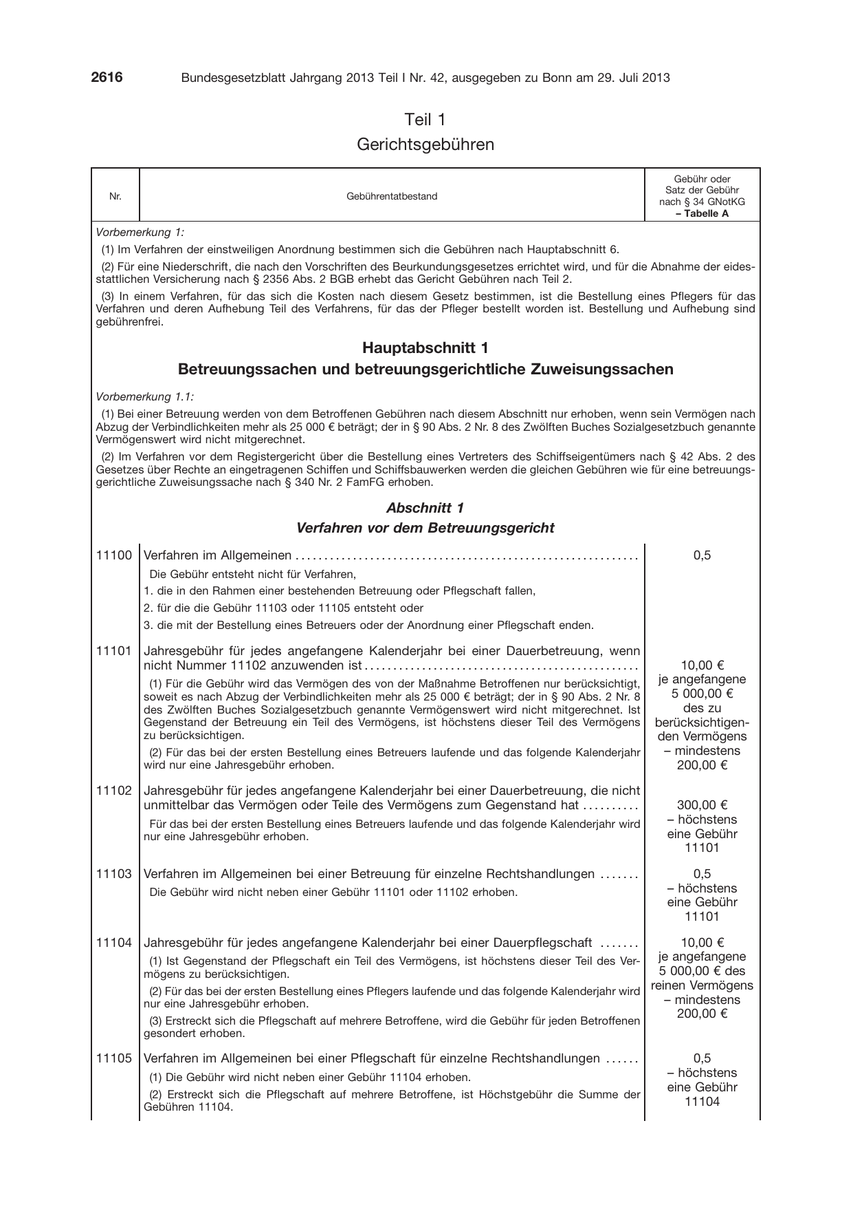 BGBl. 2013, Seite 2616 — Originalseite als Abbildung