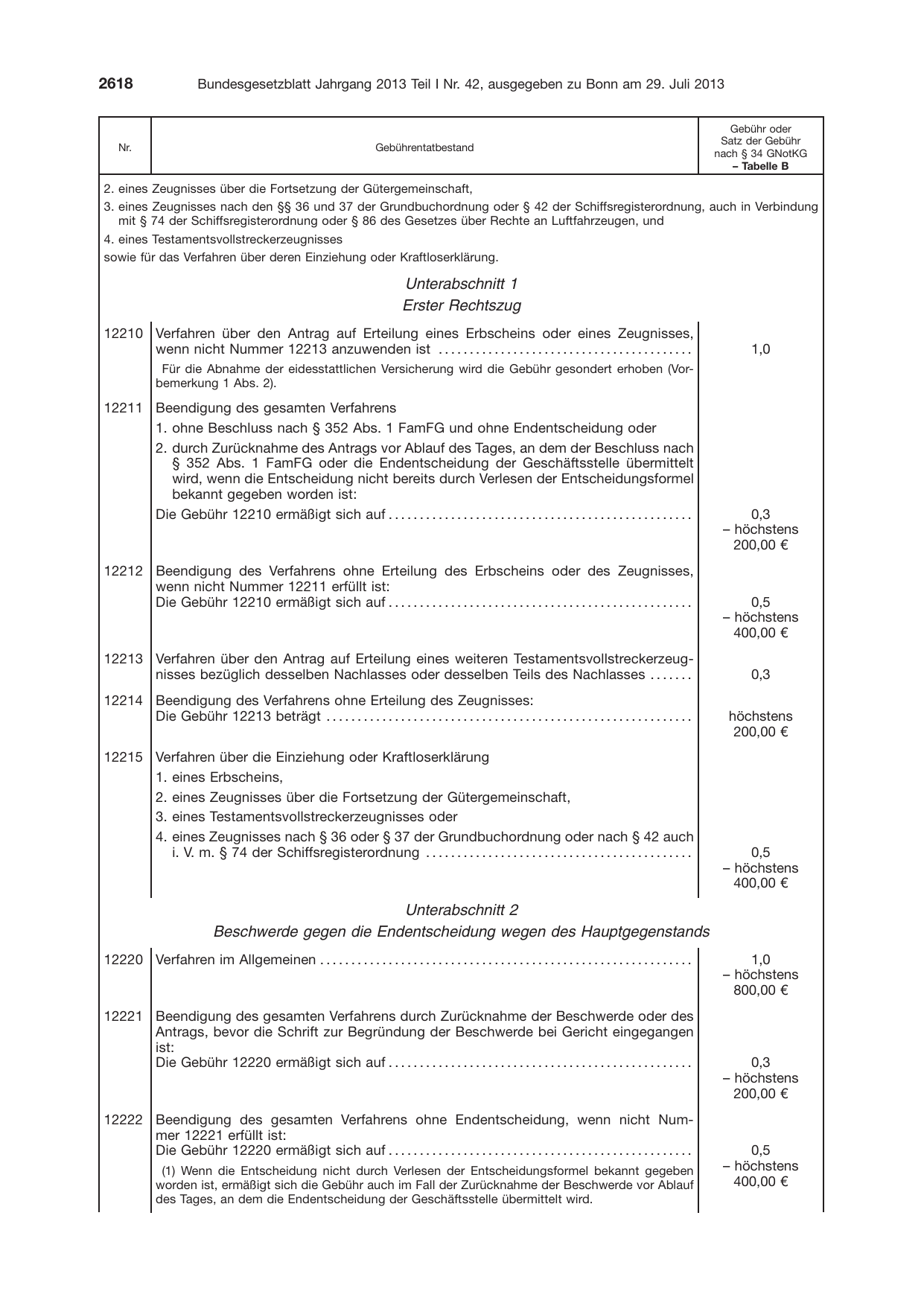 BGBl. 2013, Seite 2618 — Originalseite als Abbildung