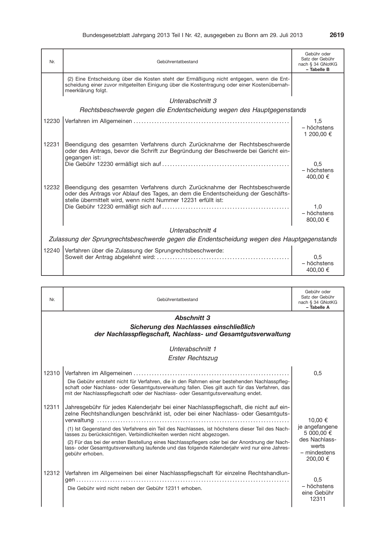 BGBl. 2013, Seite 2619 — Originalseite als Abbildung