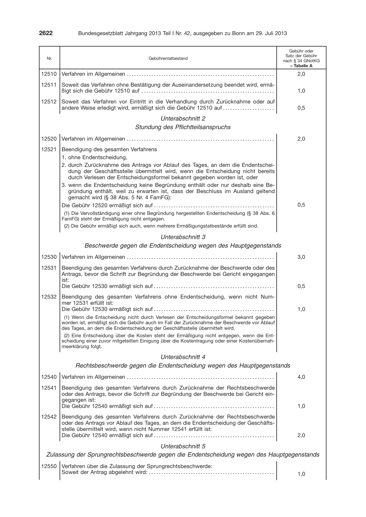 BGBl. 2013, Seite 2622 — Originalseite als Abbildung