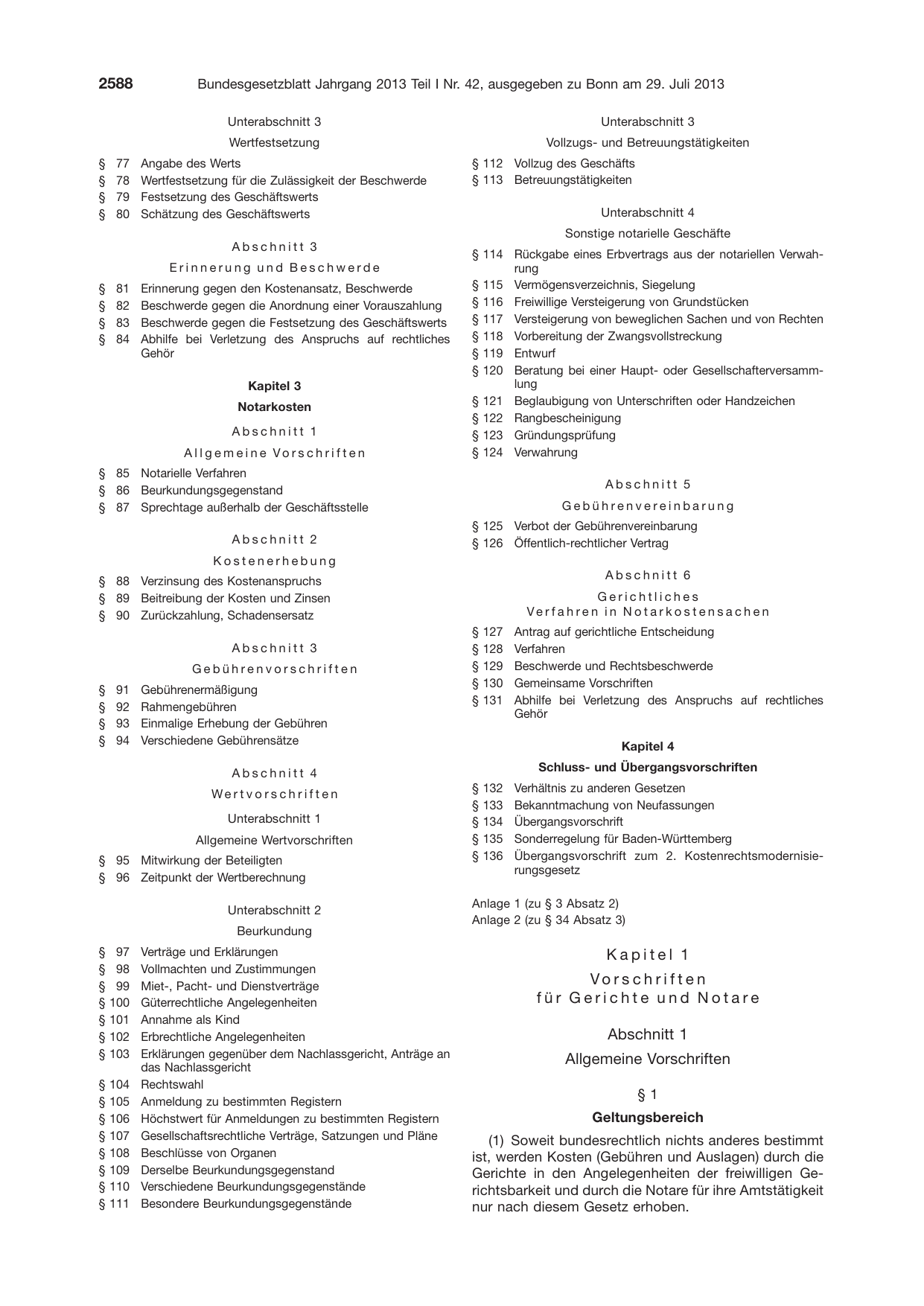 BGBl. 2013, Seite 2588 — Originalseite als Abbildung
