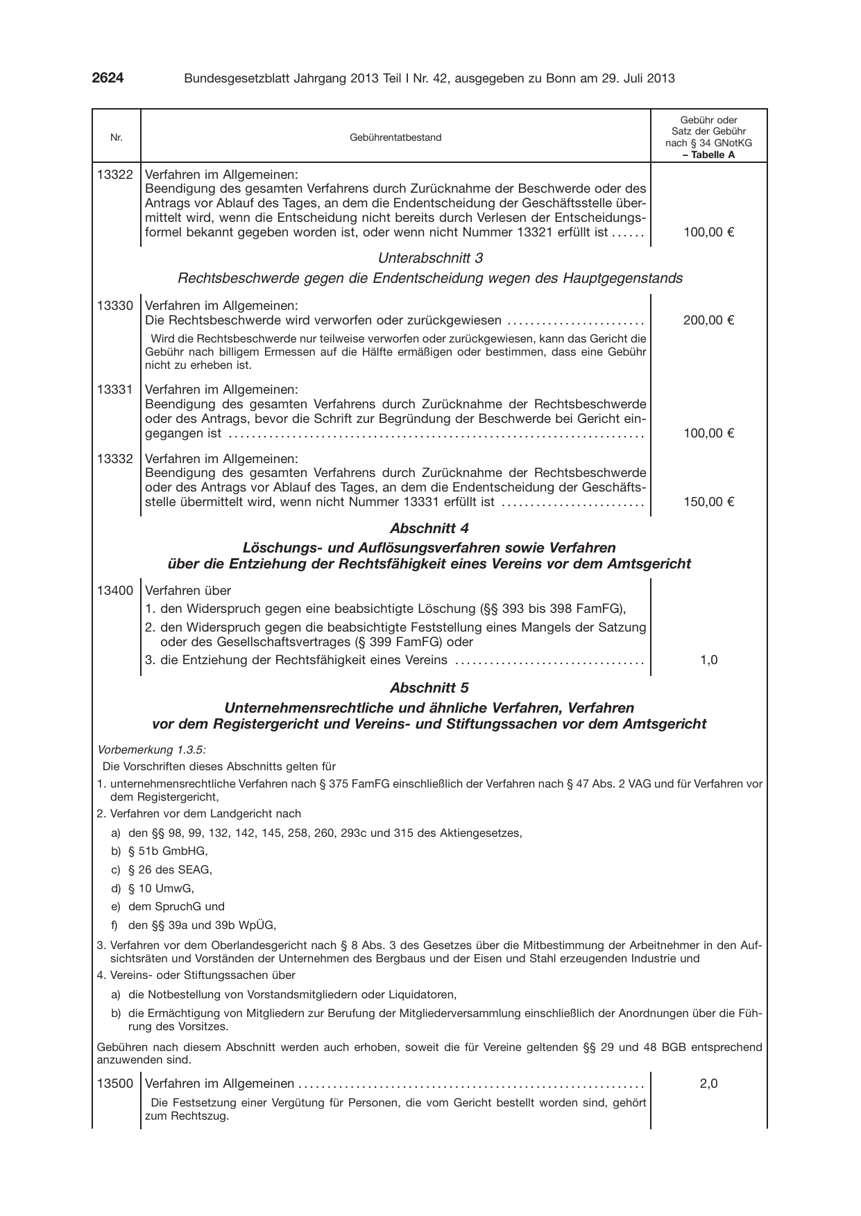 BGBl. 2013, Seite 2624 — Originalseite als Abbildung