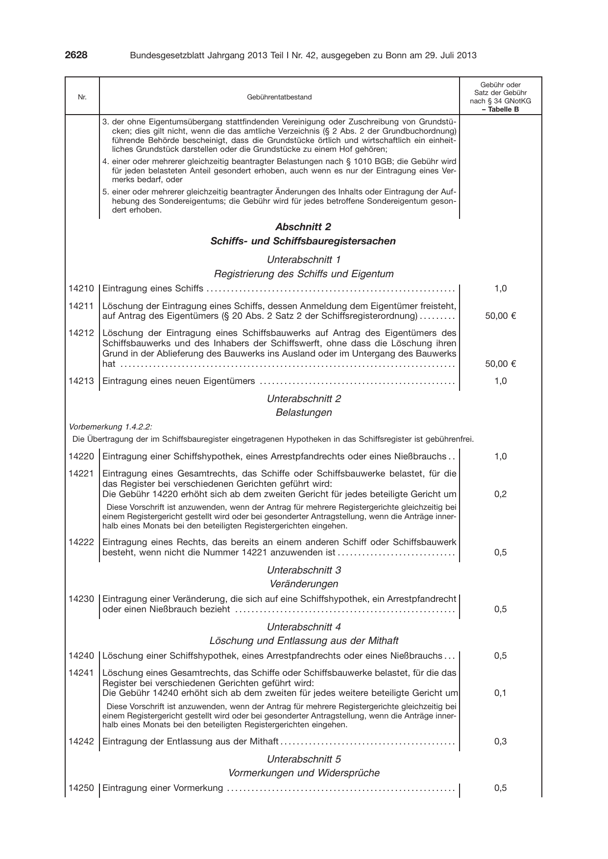 BGBl. 2013, Seite 2628 — Originalseite als Abbildung