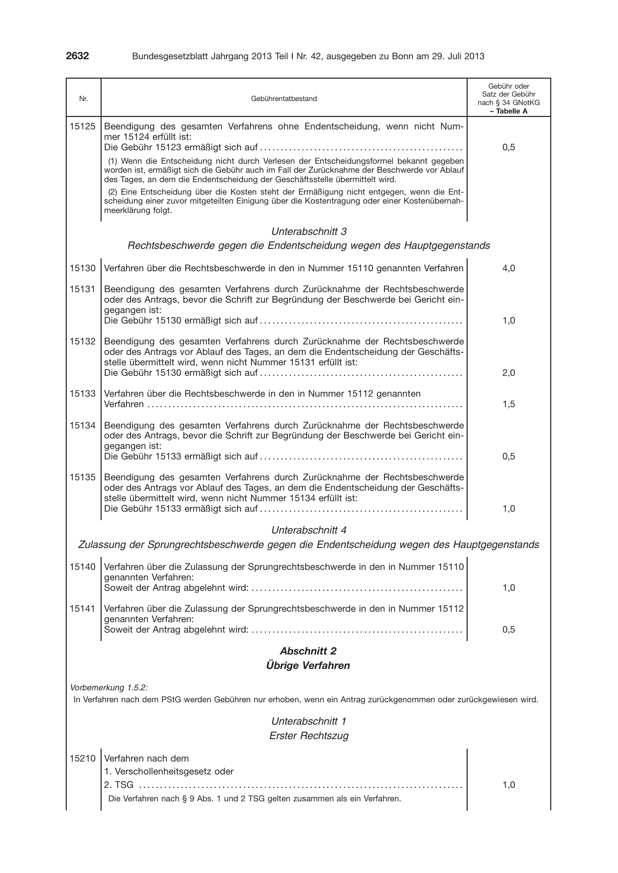 BGBl. 2013, Seite 2632 — Originalseite als Abbildung