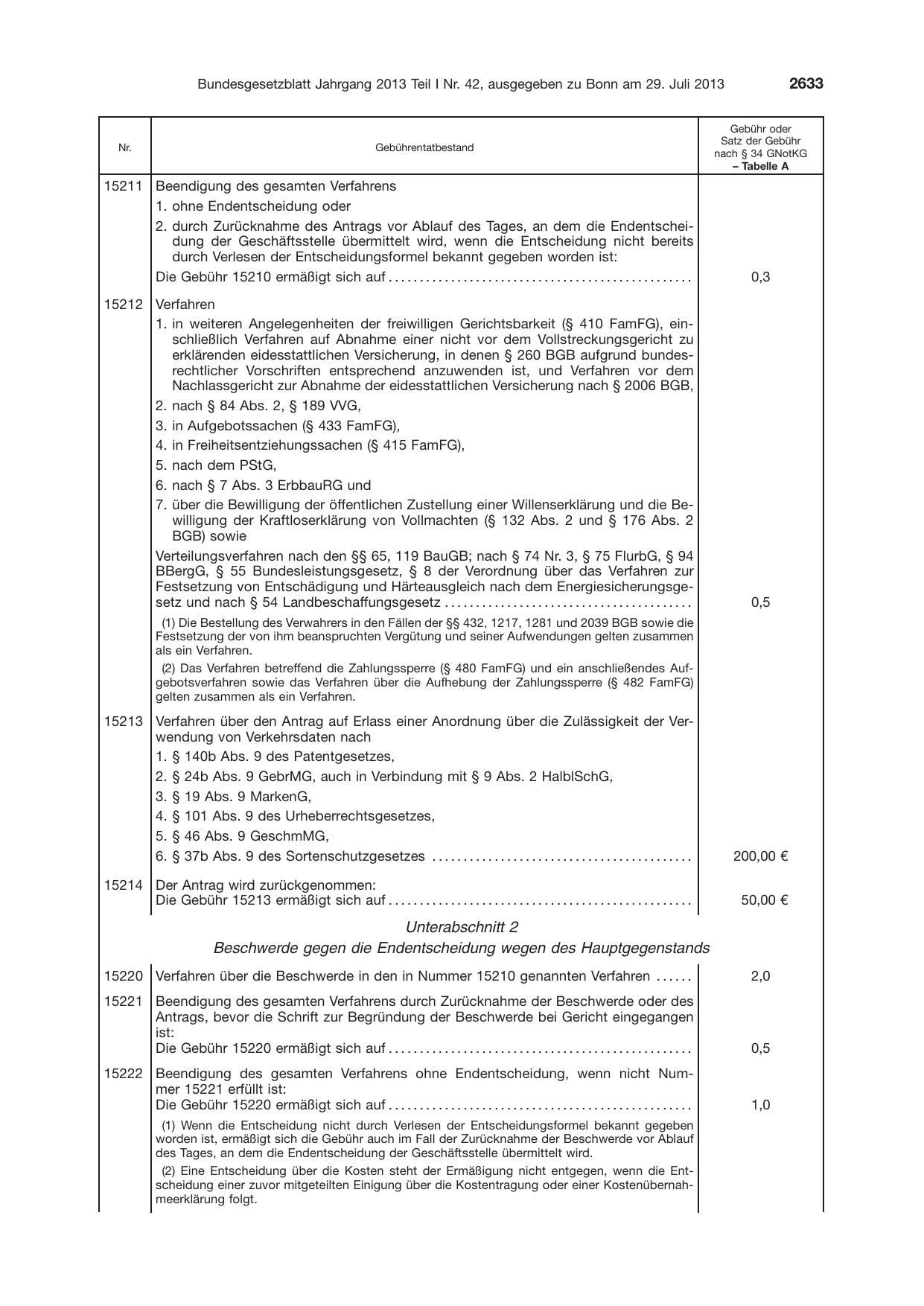 BGBl. 2013, Seite 2633 — Originalseite als Abbildung