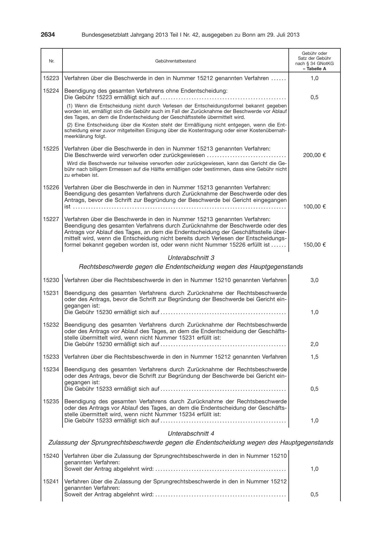 BGBl. 2013, Seite 2634 — Originalseite als Abbildung