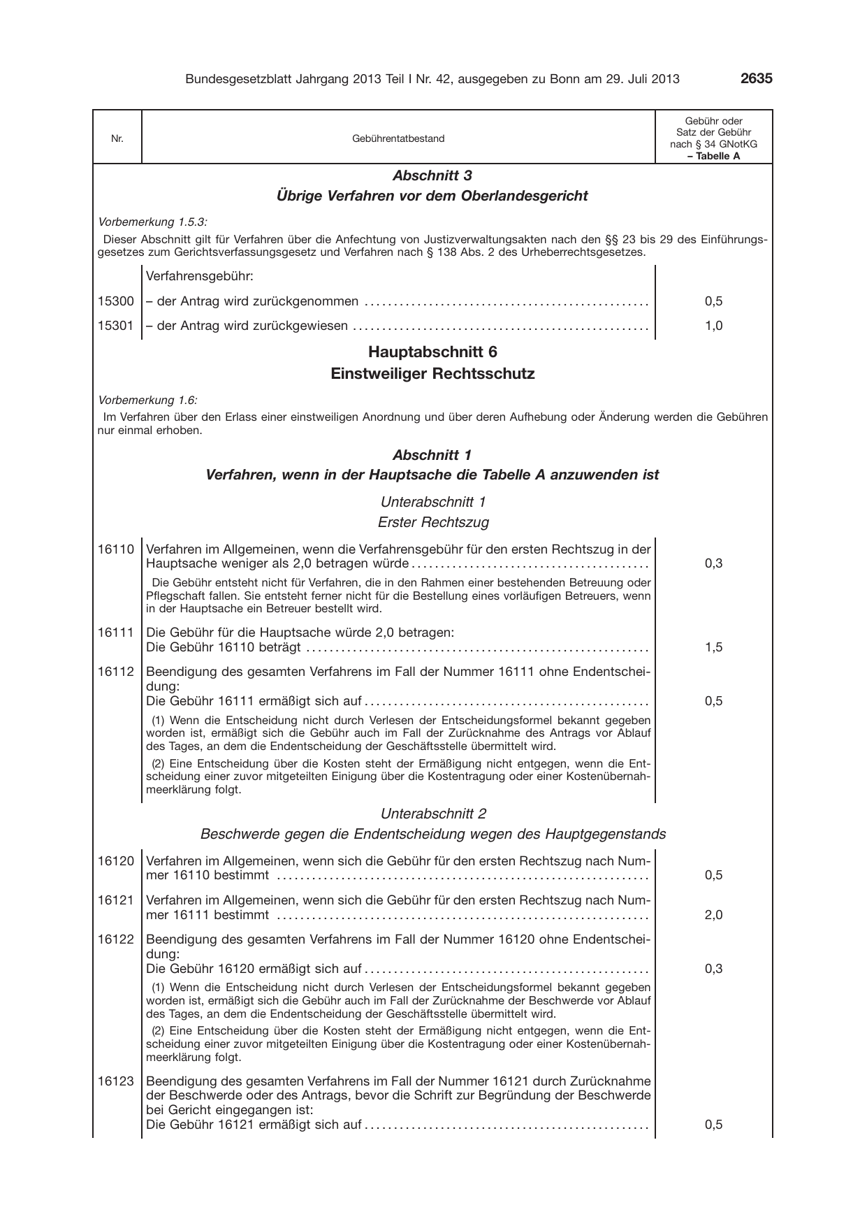 BGBl. 2013, Seite 2635 — Originalseite als Abbildung