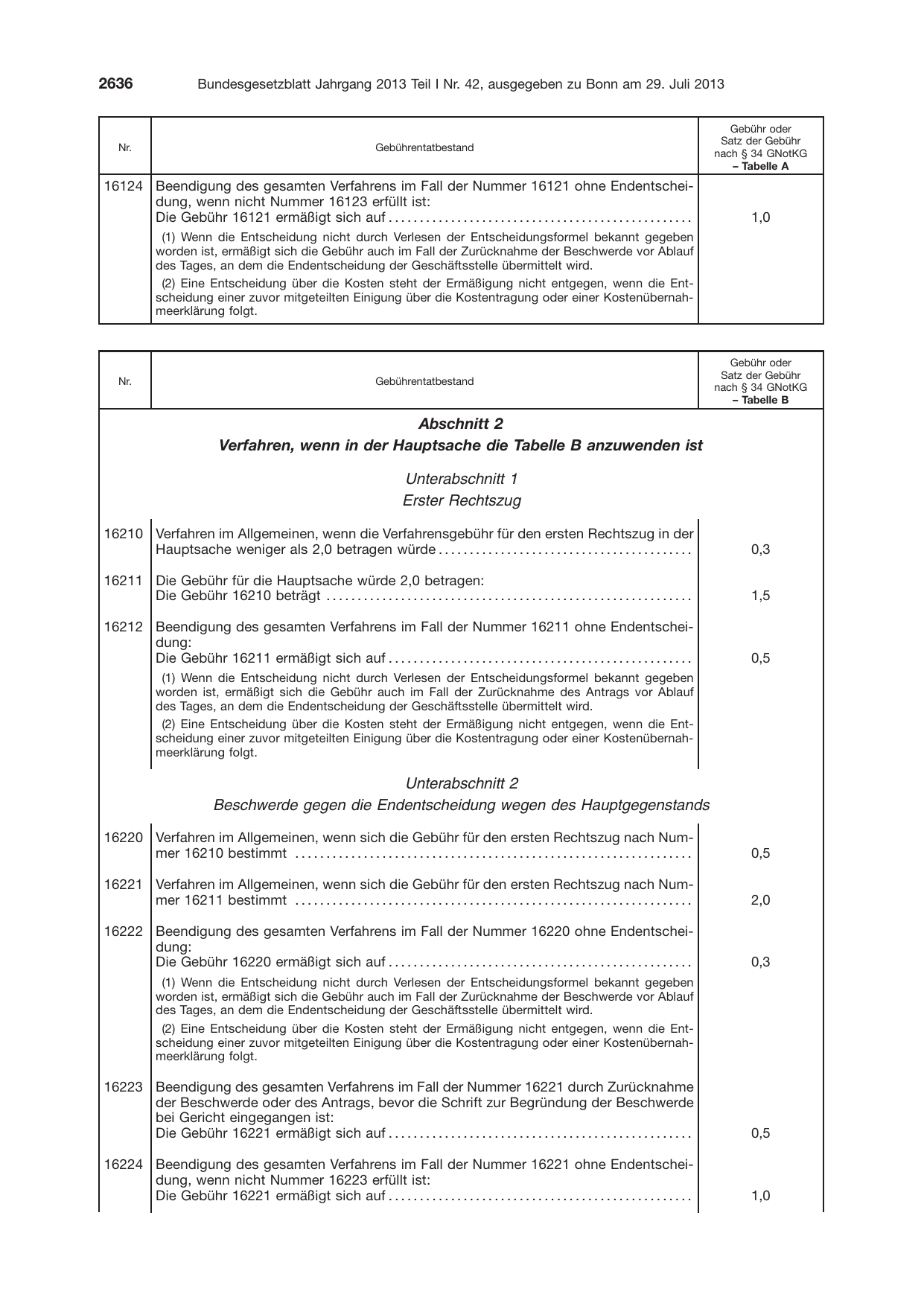 BGBl. 2013, Seite 2636 — Originalseite als Abbildung