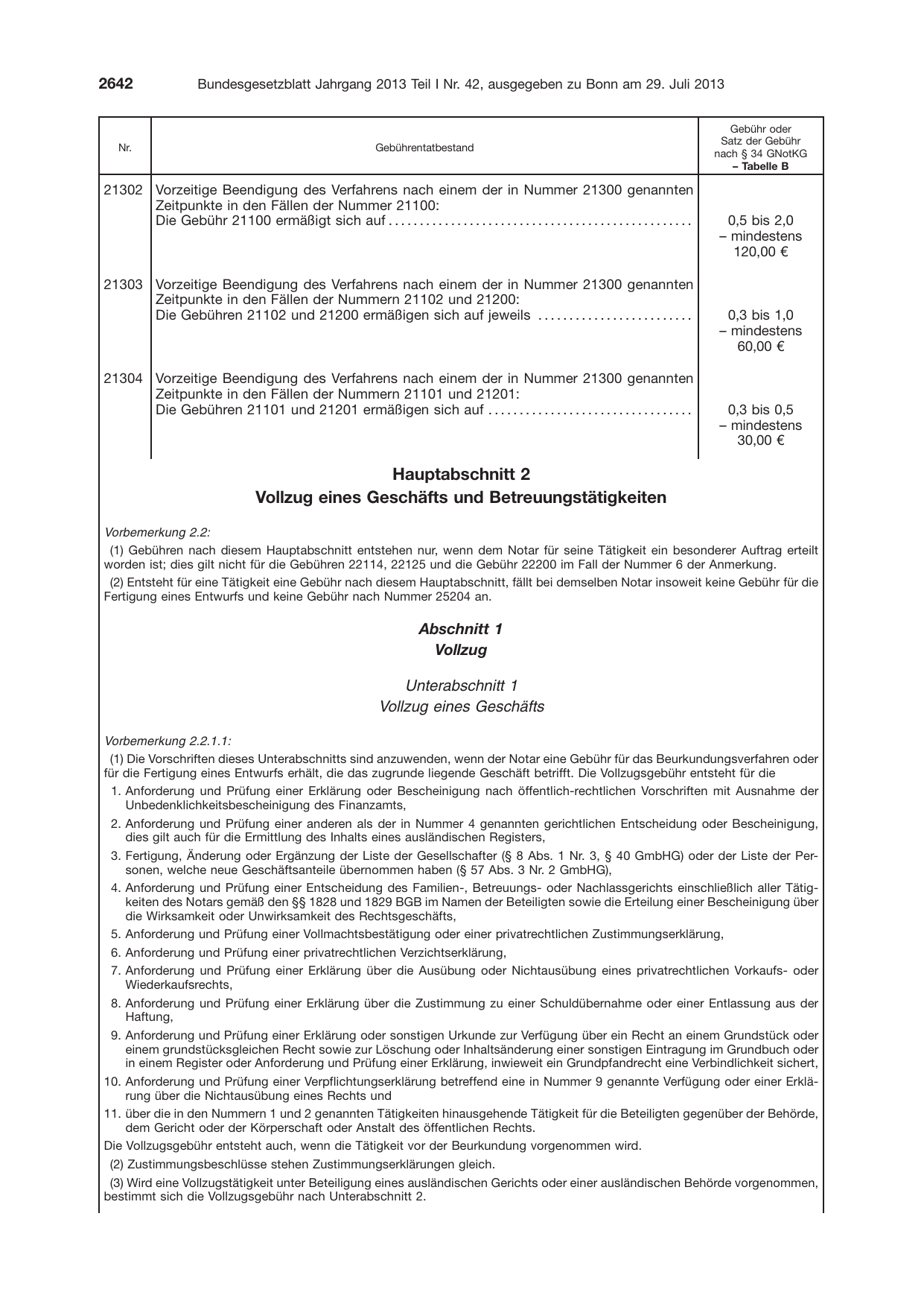BGBl. 2013, Seite 2642 — Originalseite als Abbildung