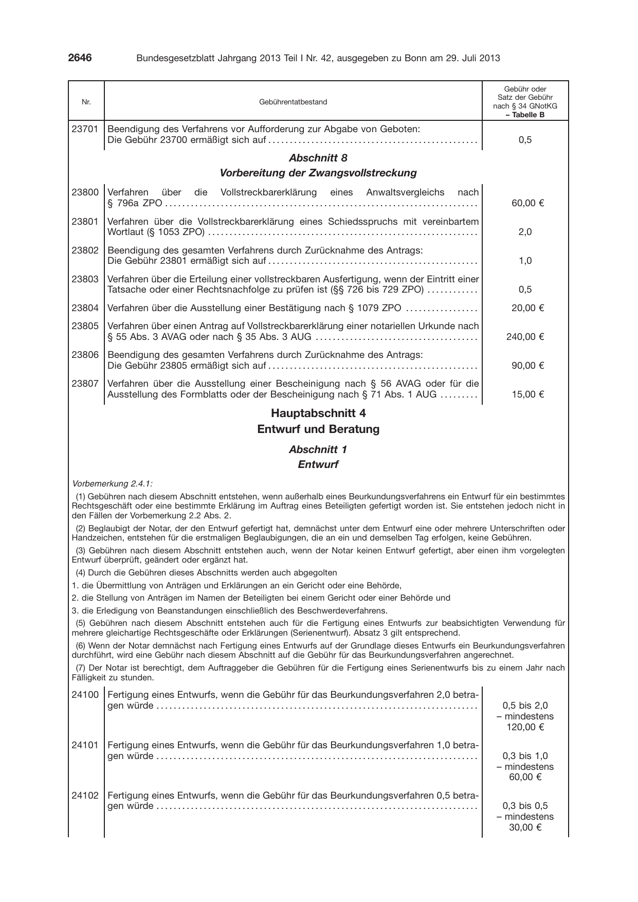 BGBl. 2013, Seite 2646 — Originalseite als Abbildung