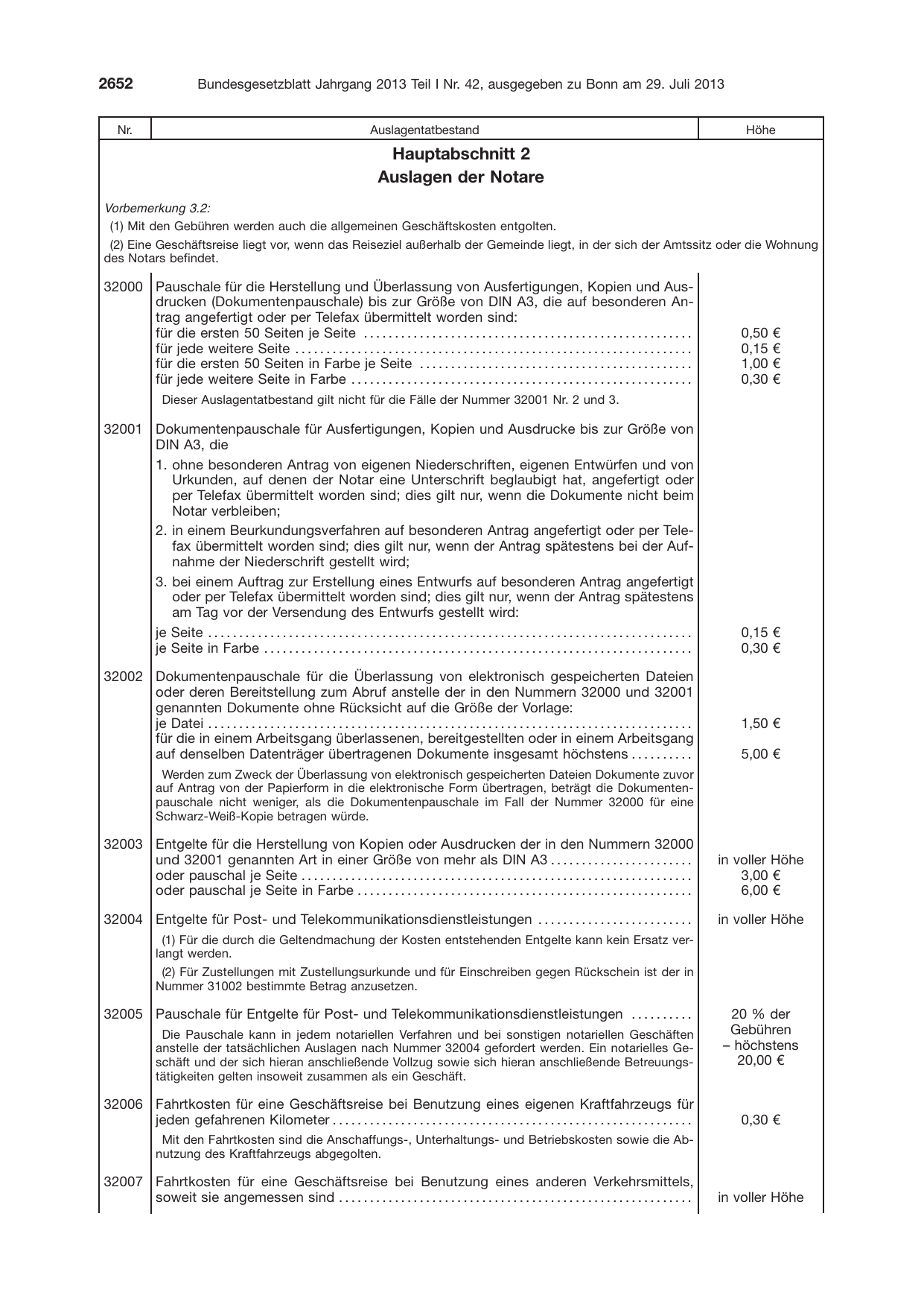 BGBl. 2013, Seite 2652 — Originalseite als Abbildung