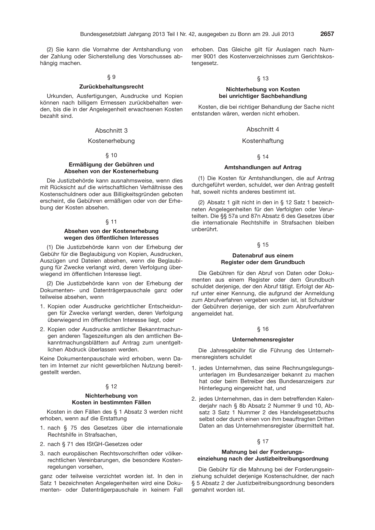 BGBl. 2013, Seite 2657 — Originalseite als Abbildung