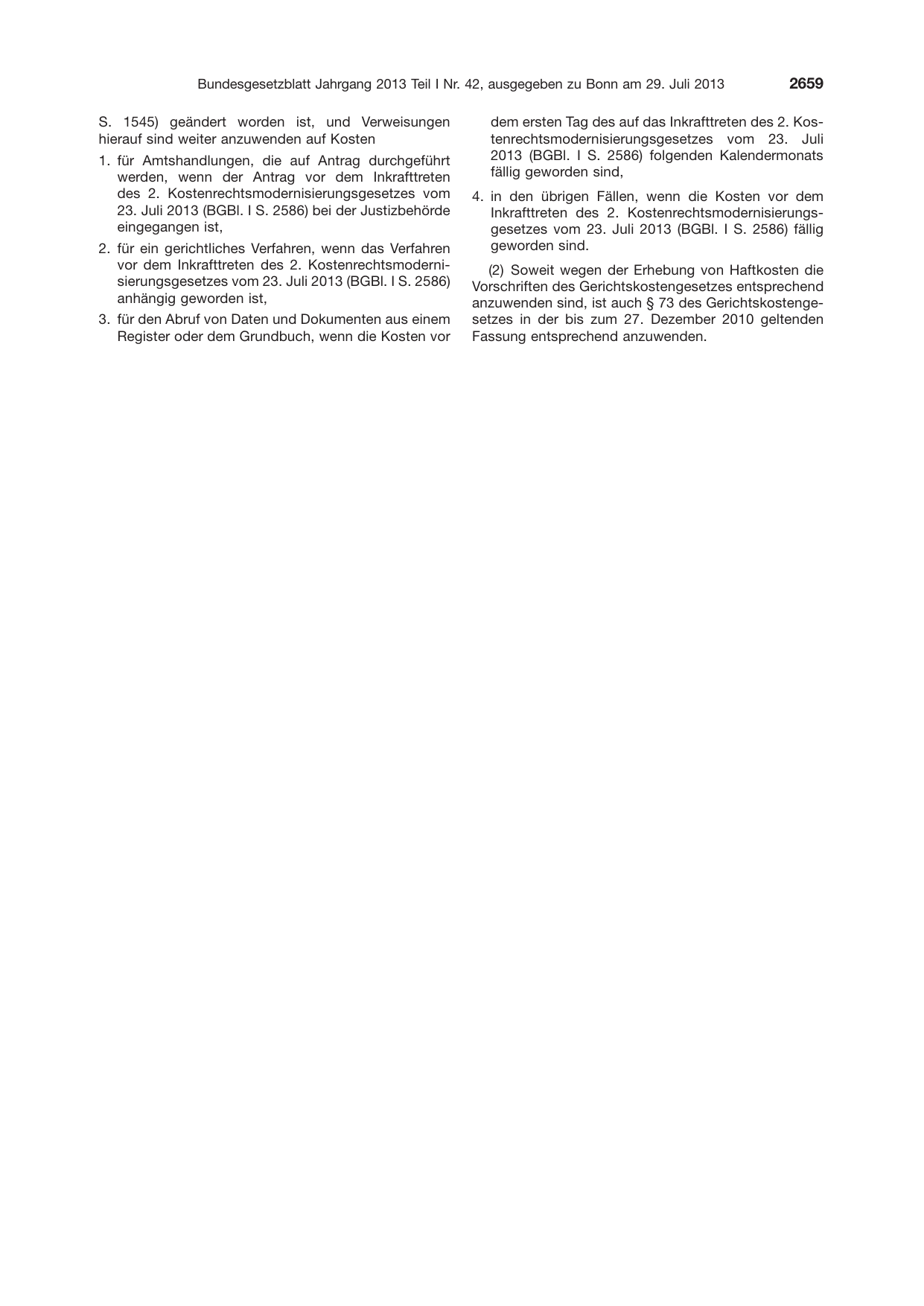 BGBl. 2013, Seite 2659 — Originalseite als Abbildung