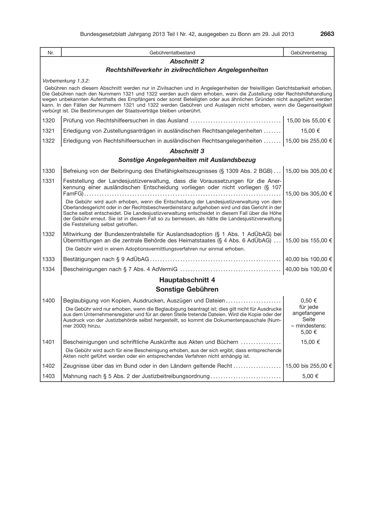 BGBl. 2013, Seite 2663 — Originalseite als Abbildung