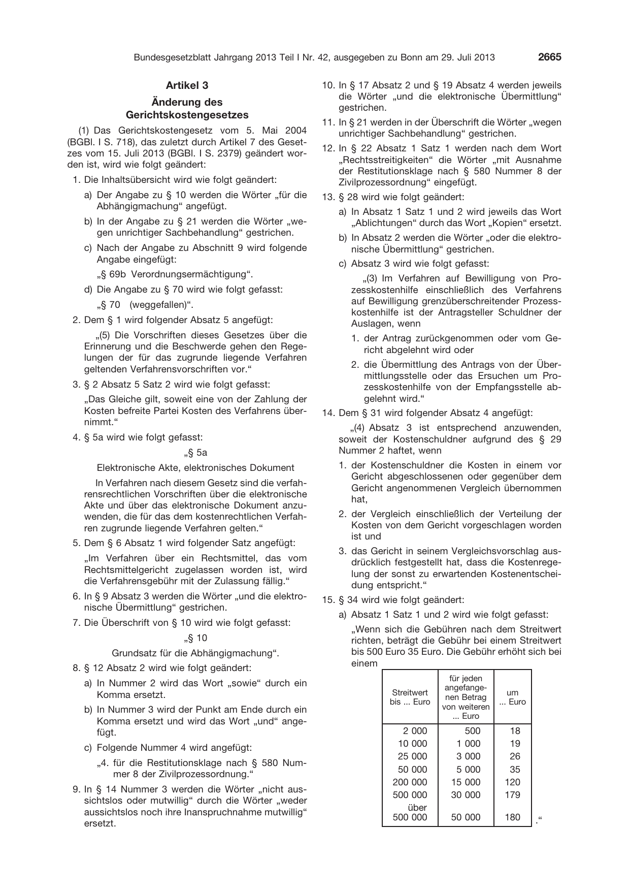 BGBl. 2013, Seite 2665 — Originalseite als Abbildung