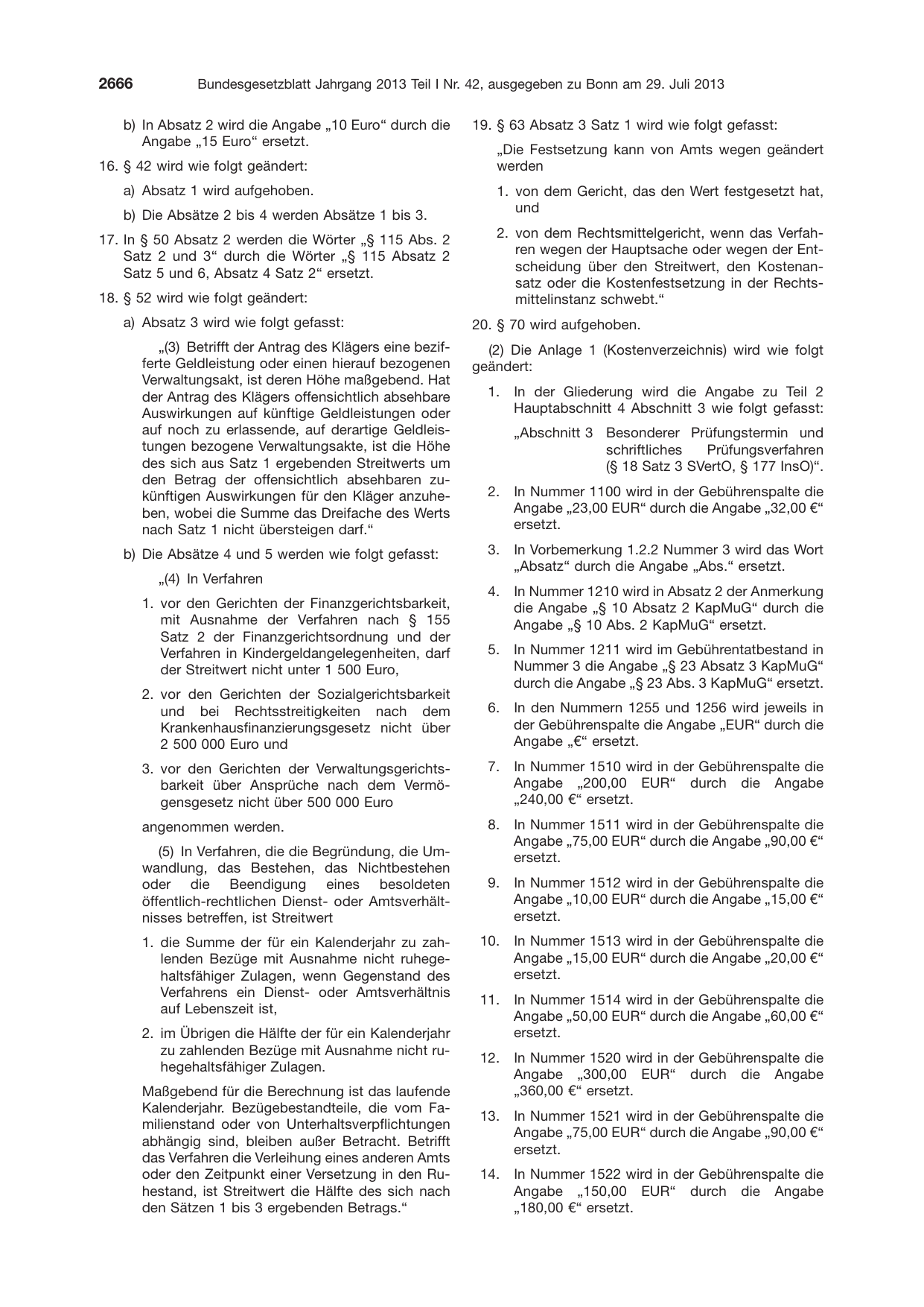 BGBl. 2013, Seite 2666 — Originalseite als Abbildung