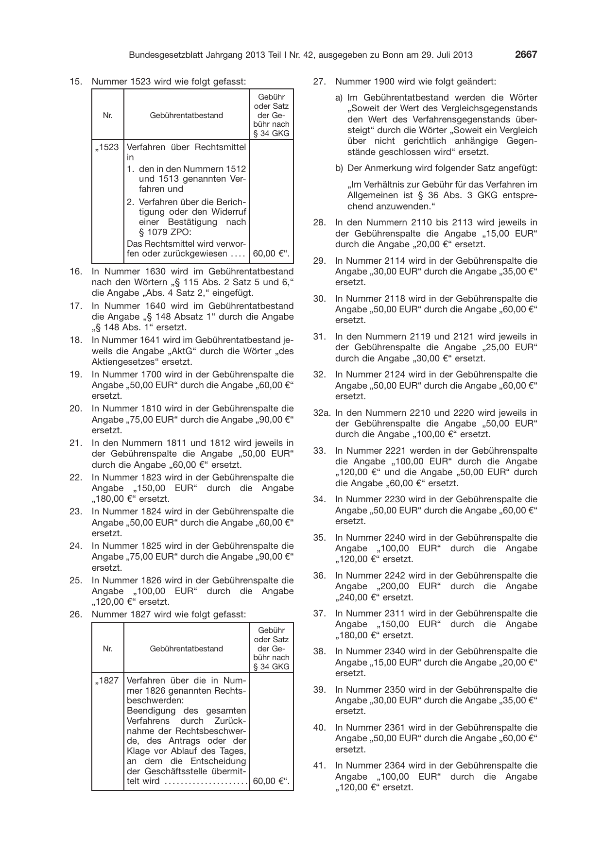 BGBl. 2013, Seite 2667 — Originalseite als Abbildung