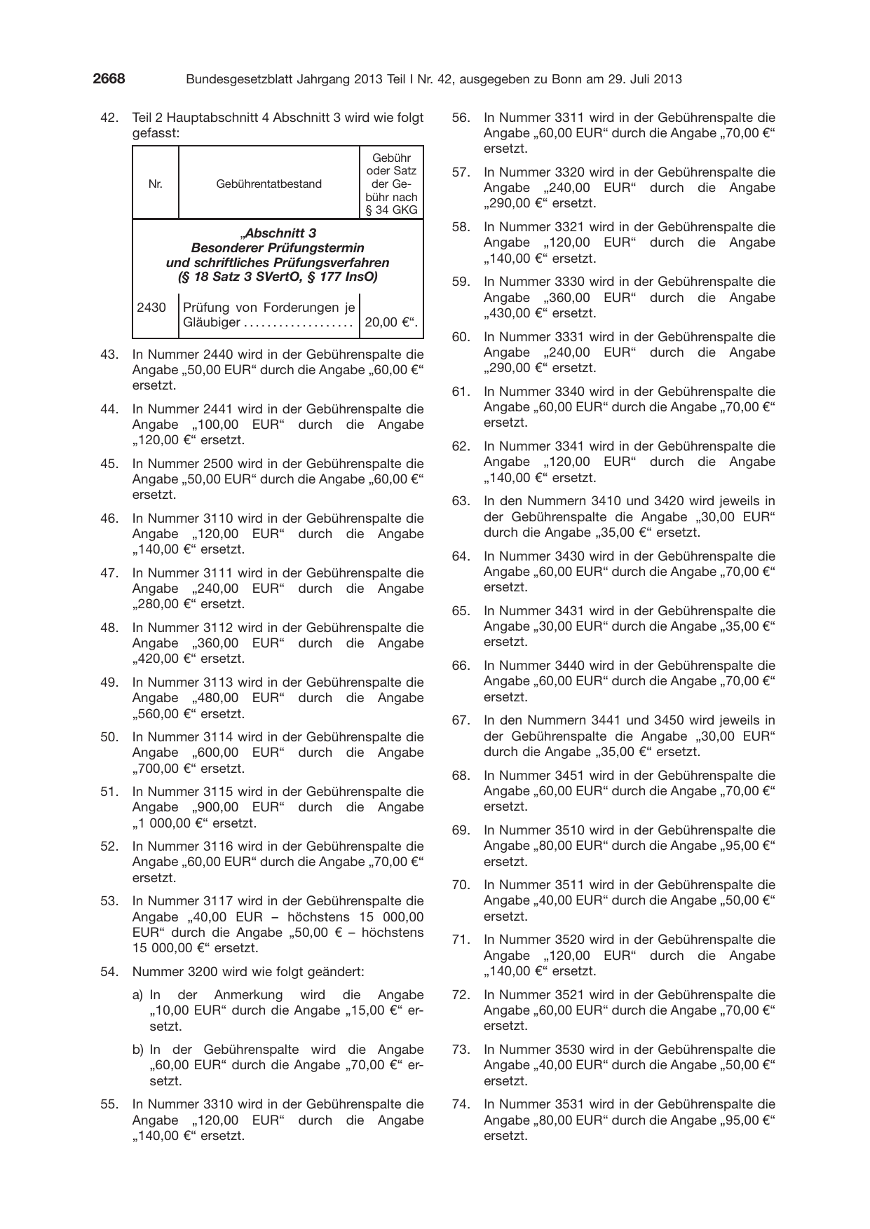 BGBl. 2013, Seite 2668 — Originalseite als Abbildung