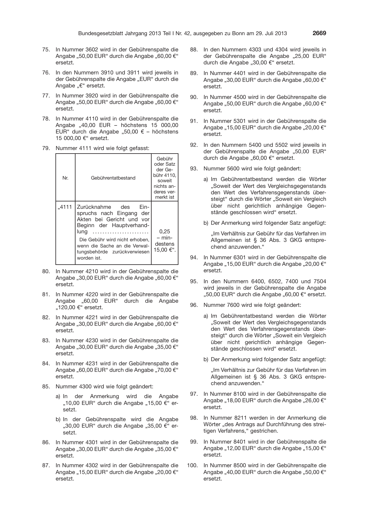 BGBl. 2013, Seite 2669 — Originalseite als Abbildung