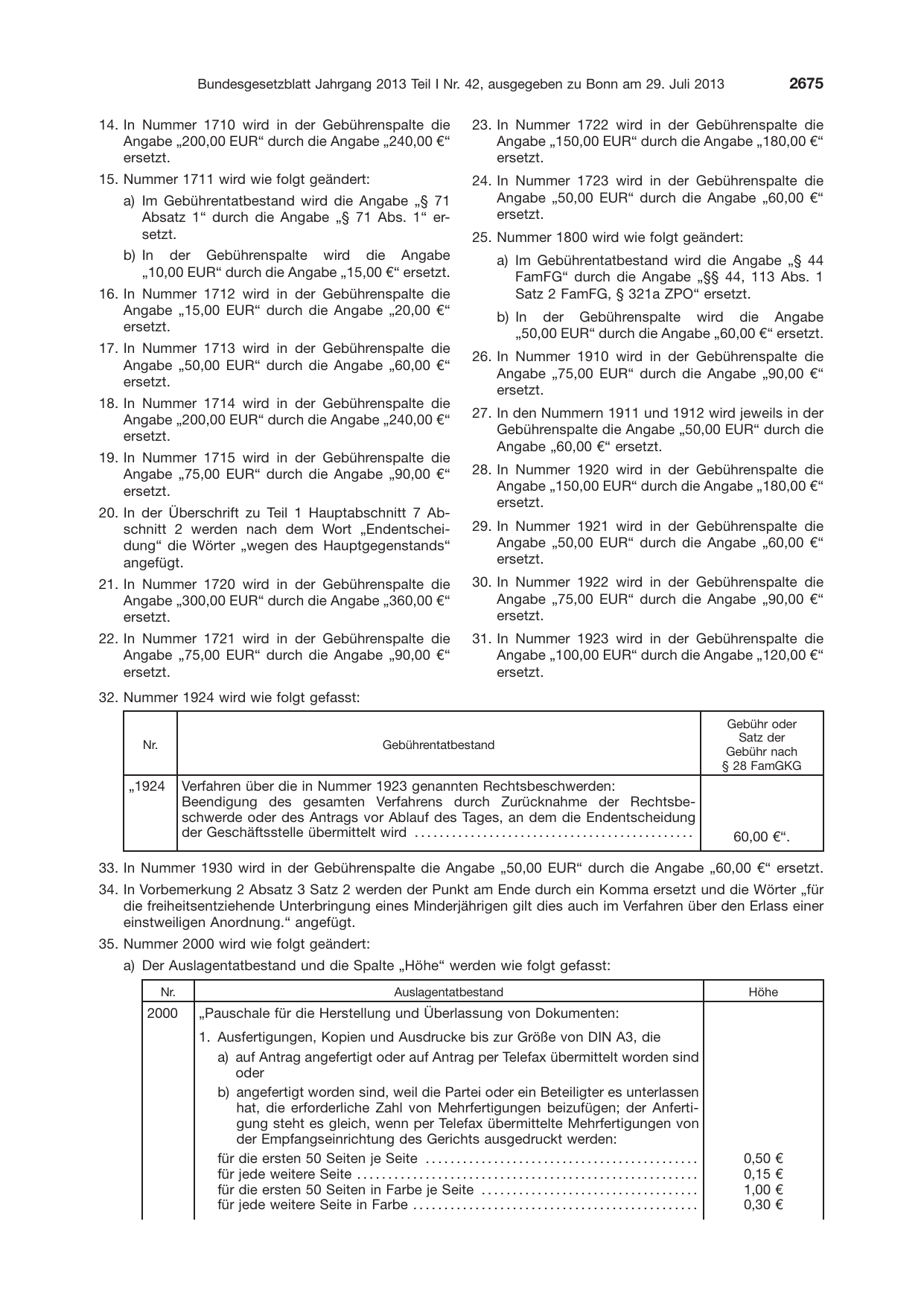 BGBl. 2013, Seite 2675 — Originalseite als Abbildung