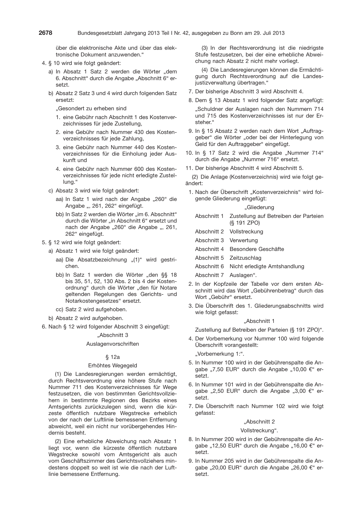BGBl. 2013, Seite 2678 — Originalseite als Abbildung