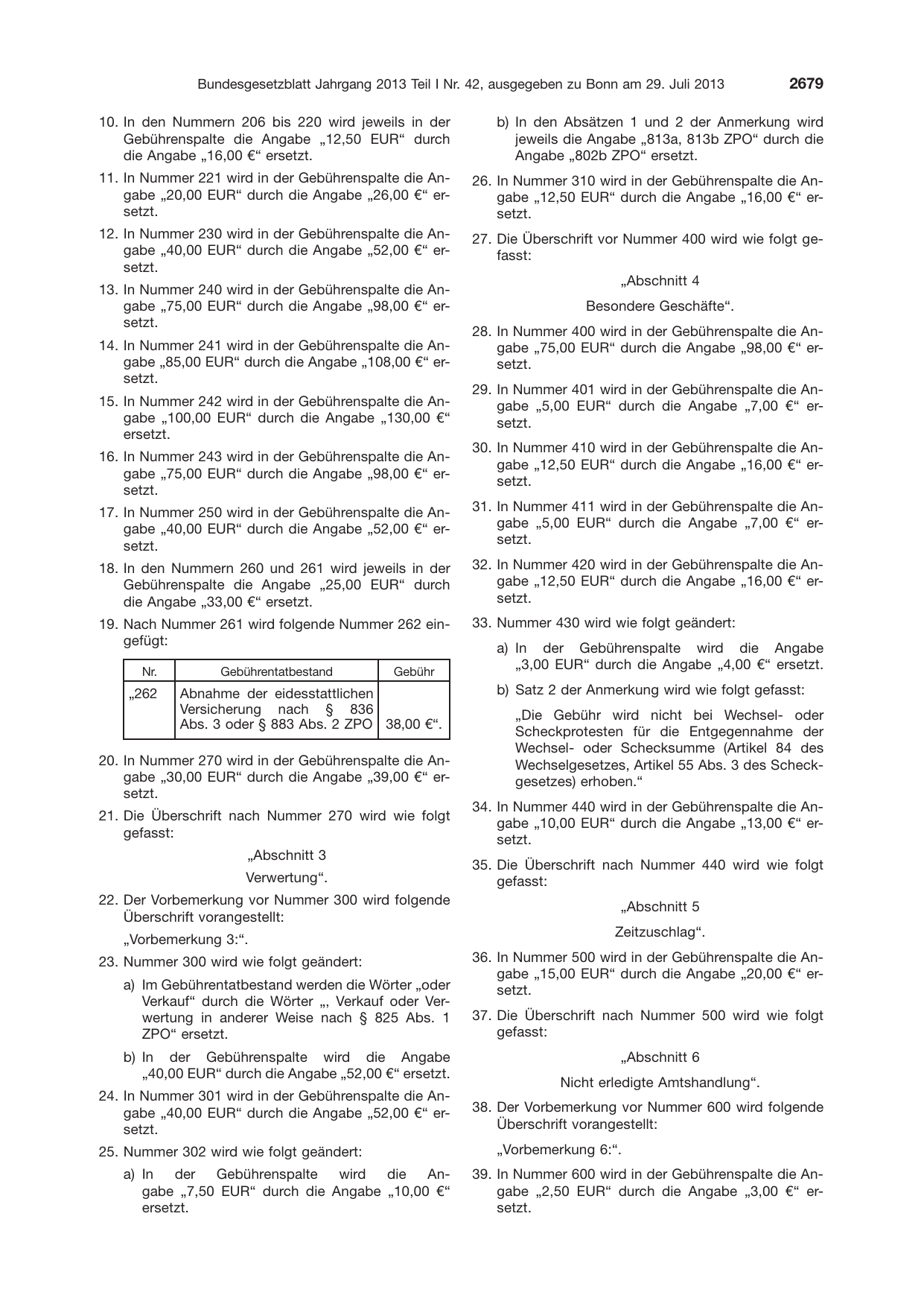 BGBl. 2013, Seite 2679 — Originalseite als Abbildung