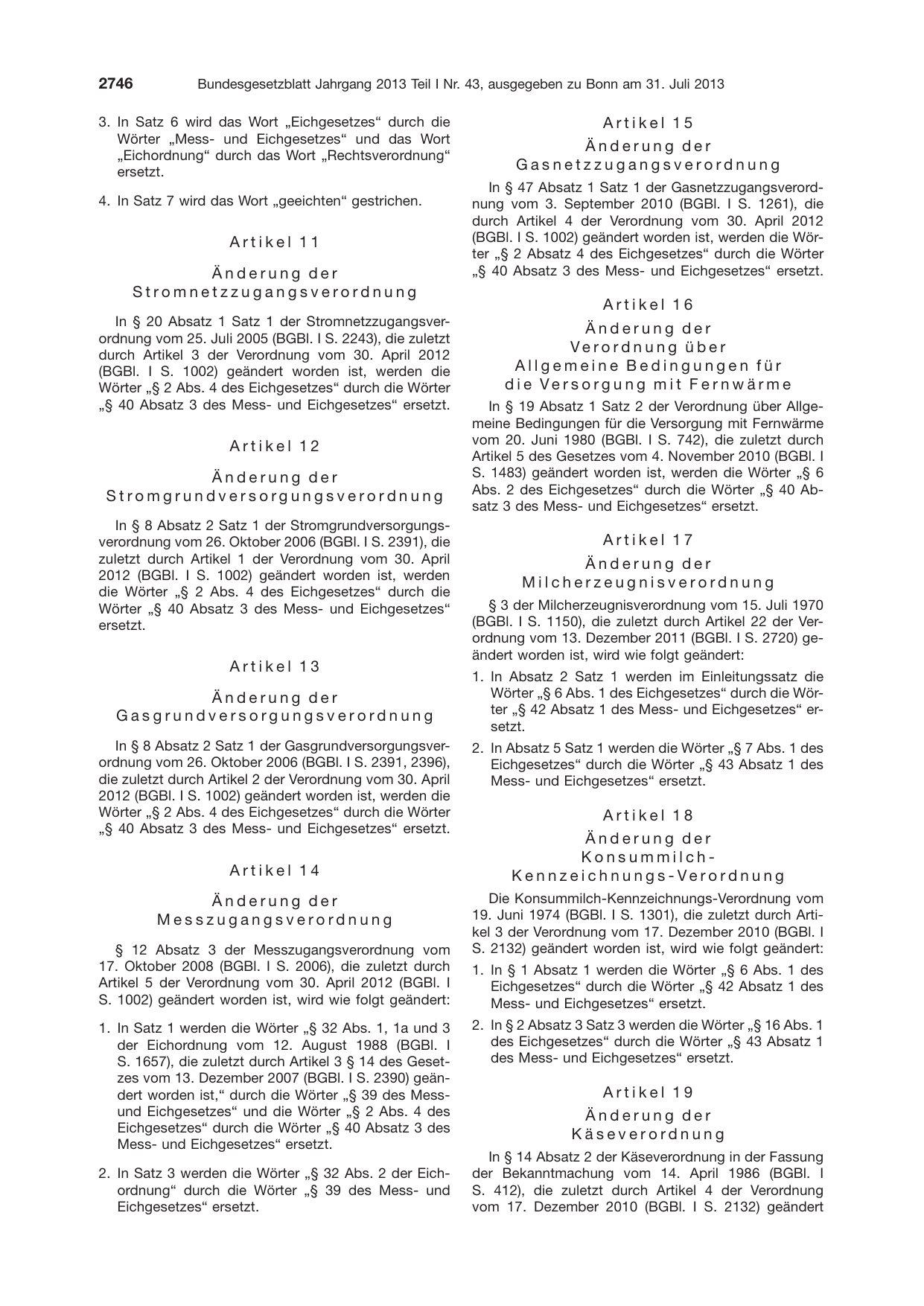 BGBl. 2013, Seite 2746 — Originalseite als Abbildung