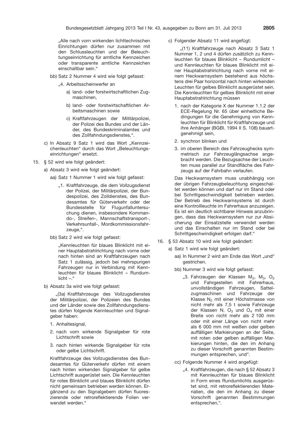 BGBl. 2013, Seite 2805 — Originalseite als Abbildung