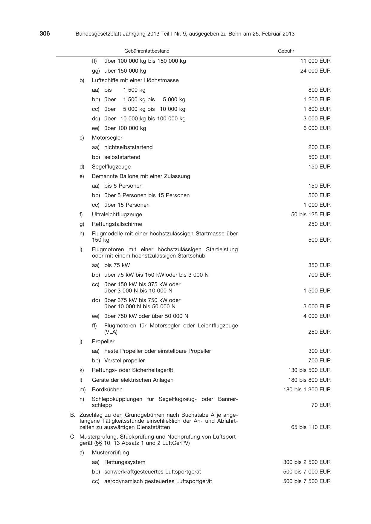 BGBl. 2013, Seite 306 — Originalseite als Abbildung