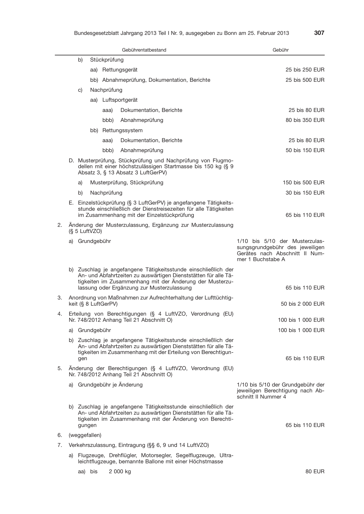 BGBl. 2013, Seite 307 — Originalseite als Abbildung