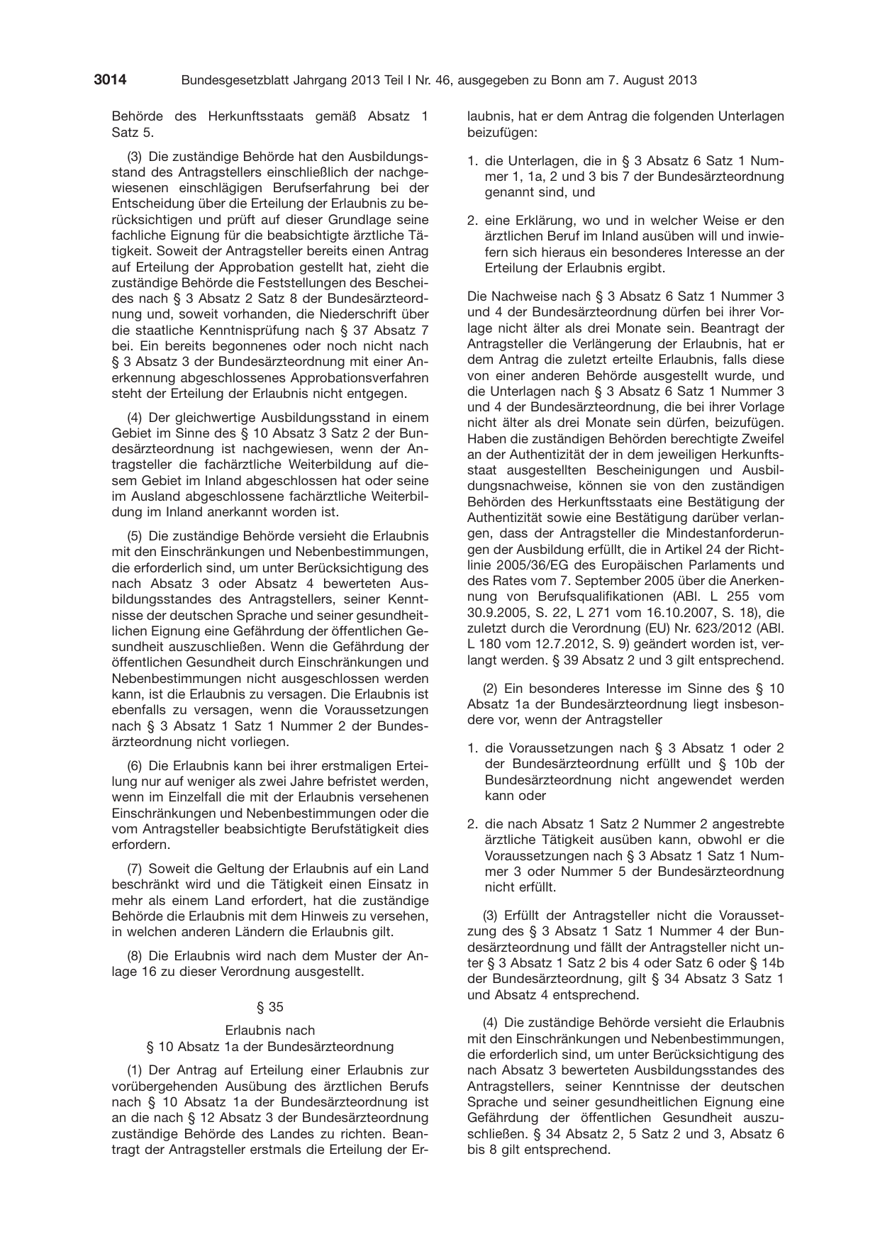 BGBl. 2013, Seite 3014 — Originalseite als Abbildung