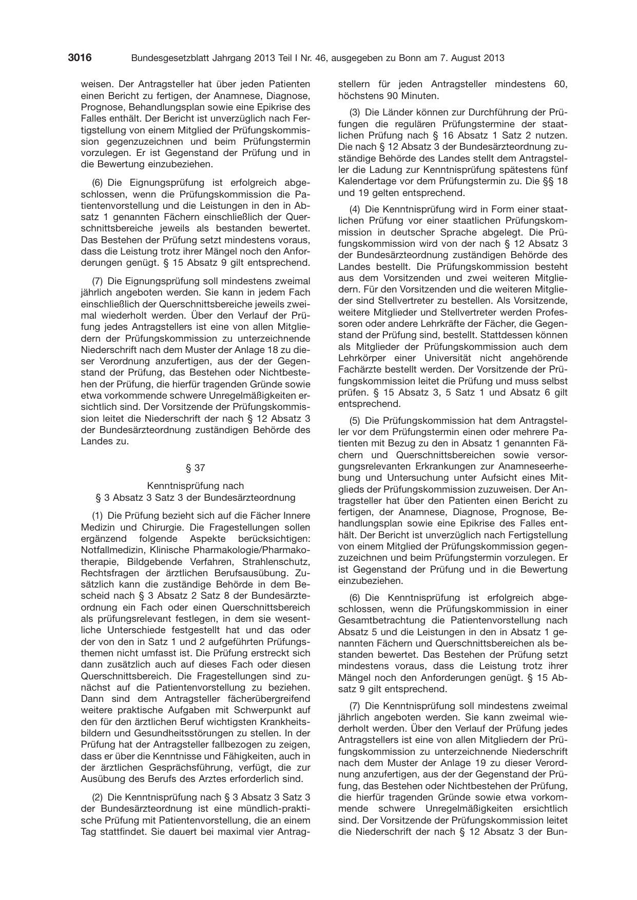 BGBl. 2013, Seite 3016 — Originalseite als Abbildung