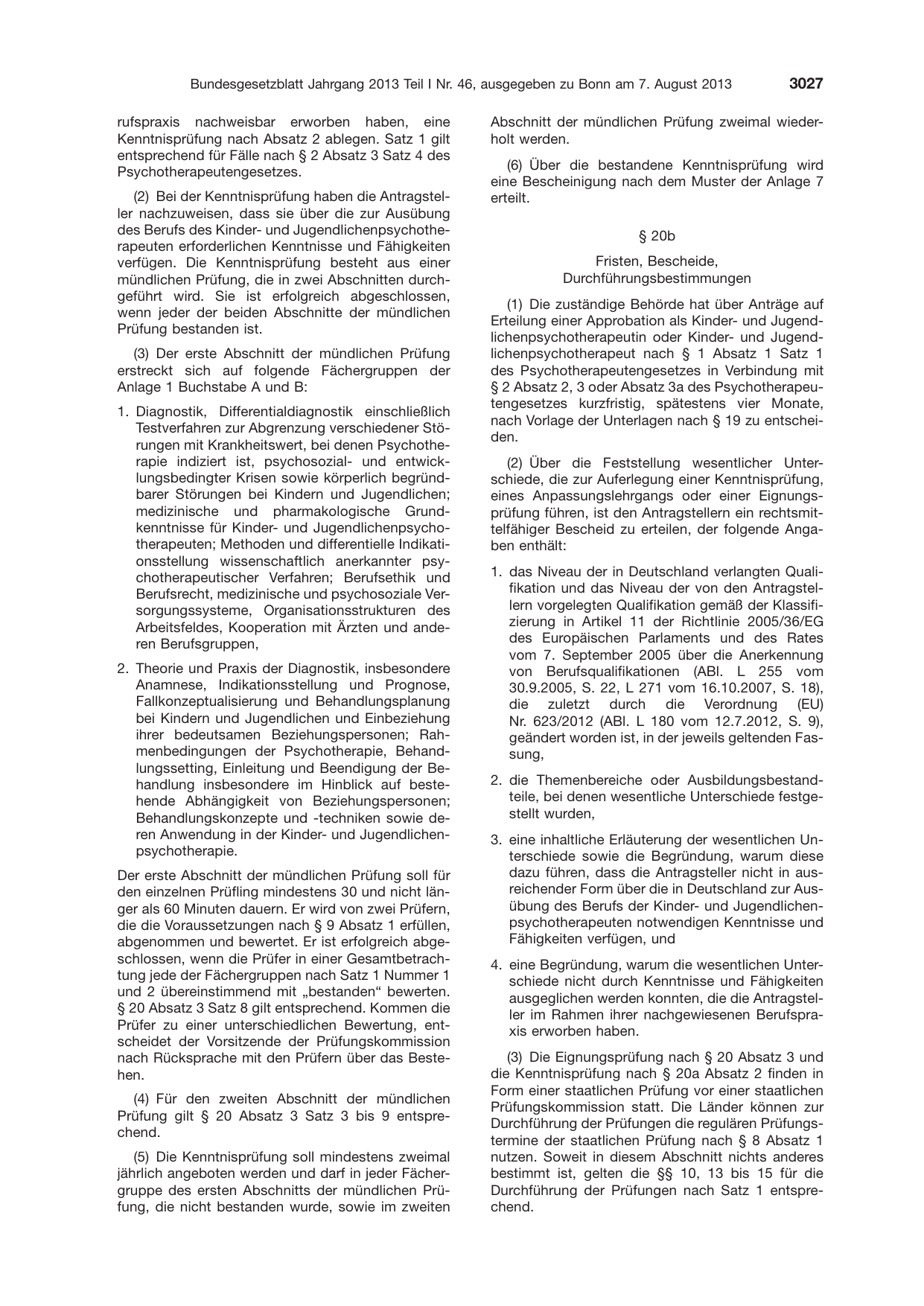 BGBl. 2013, Seite 3027 — Originalseite als Abbildung