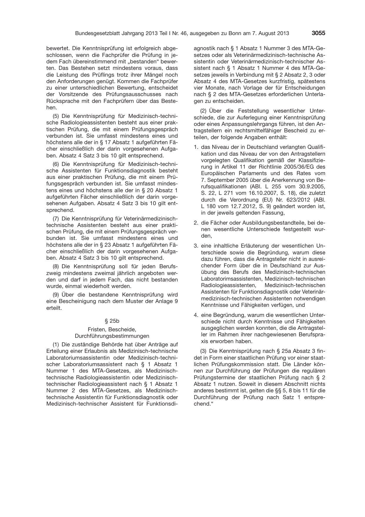BGBl. 2013, Seite 3055 — Originalseite als Abbildung