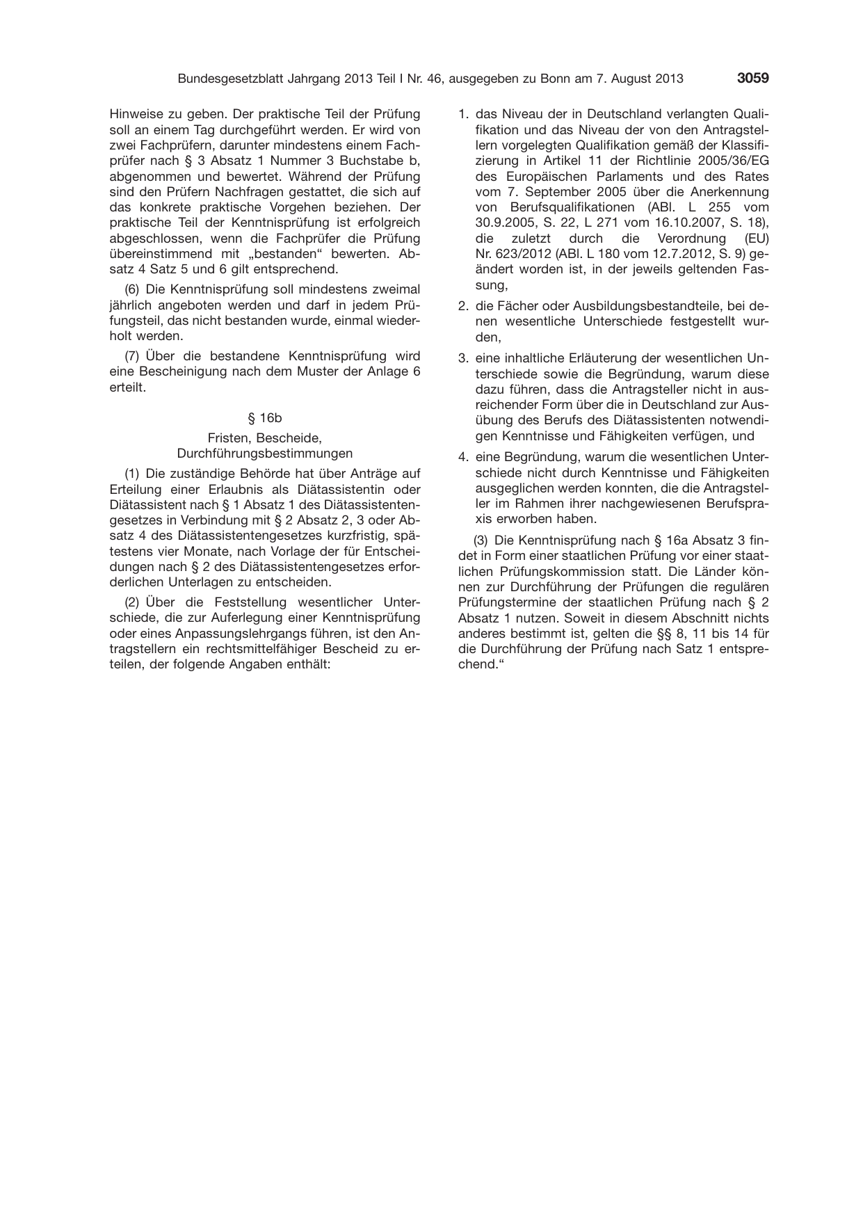 BGBl. 2013, Seite 3059 — Originalseite als Abbildung