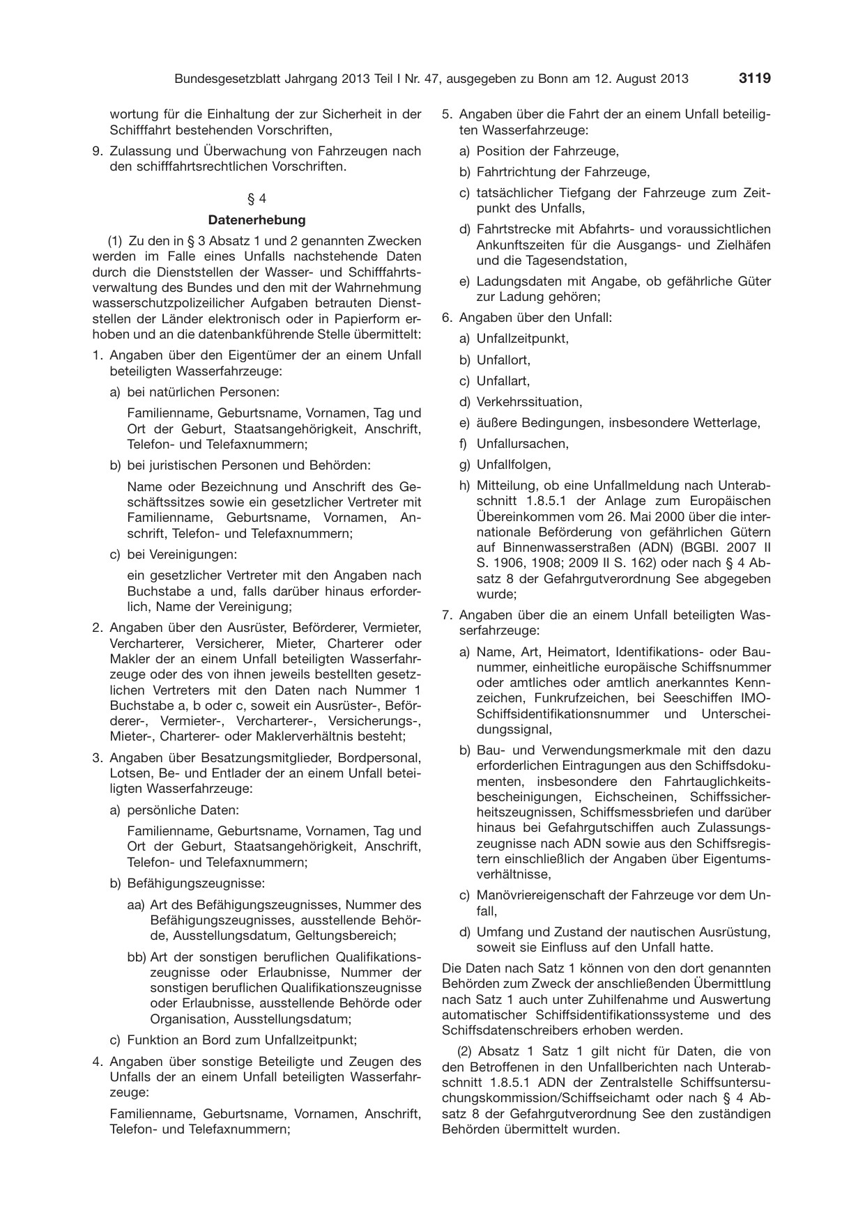 BGBl. 2013, Seite 3119 — Originalseite als Abbildung