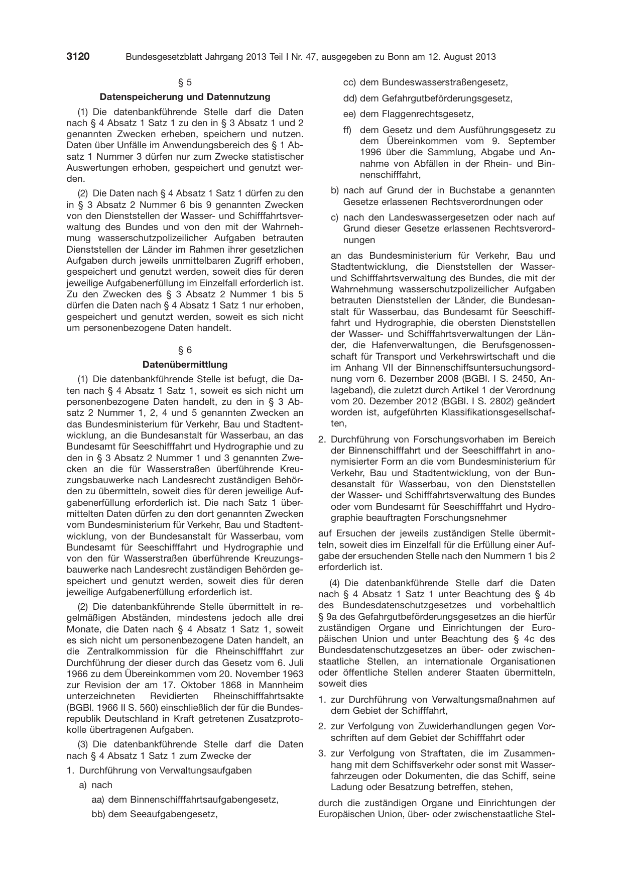 BGBl. 2013, Seite 3120 — Originalseite als Abbildung