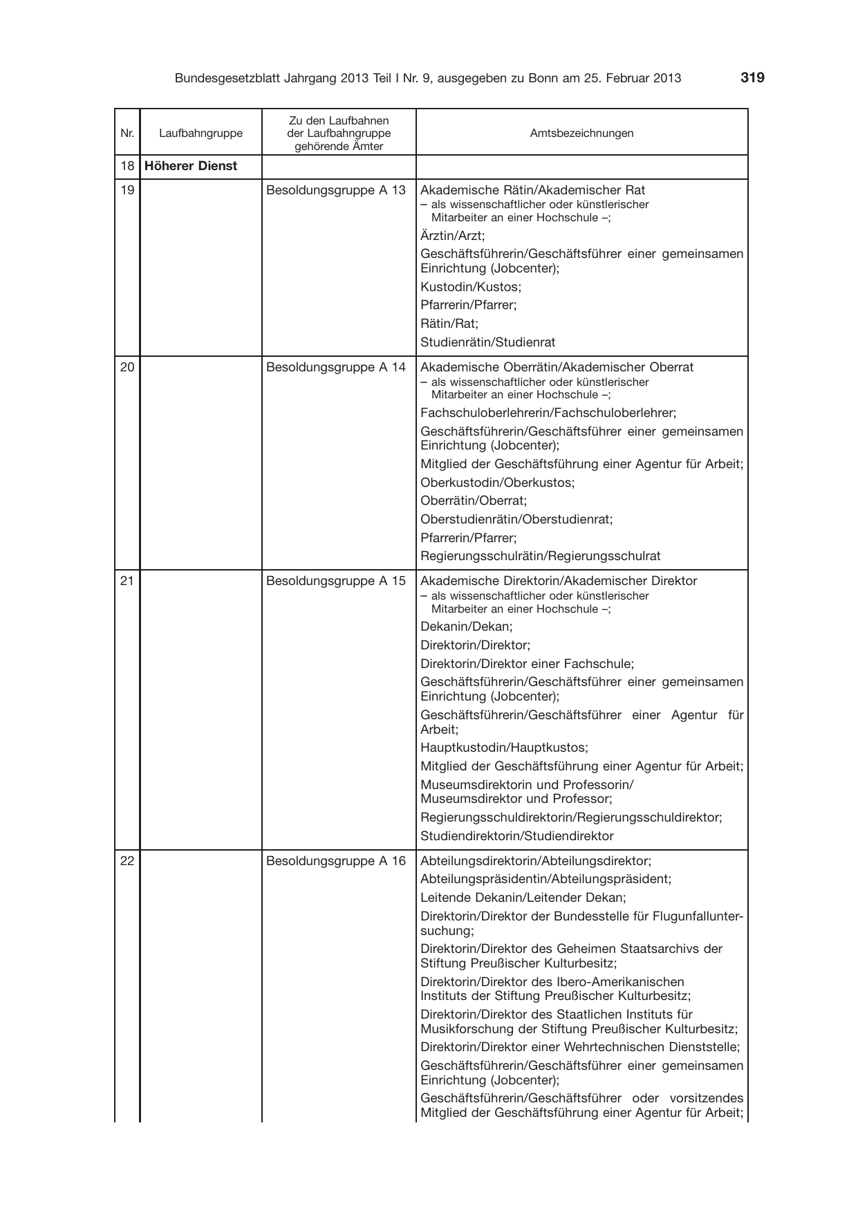 BGBl. 2013, Seite 319 — Originalseite als Abbildung