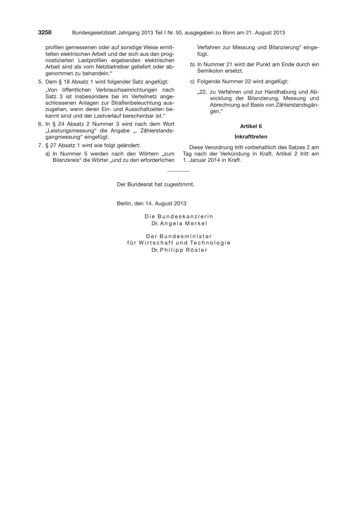 BGBl. 2013, Seite 3258 — Originalseite als Abbildung