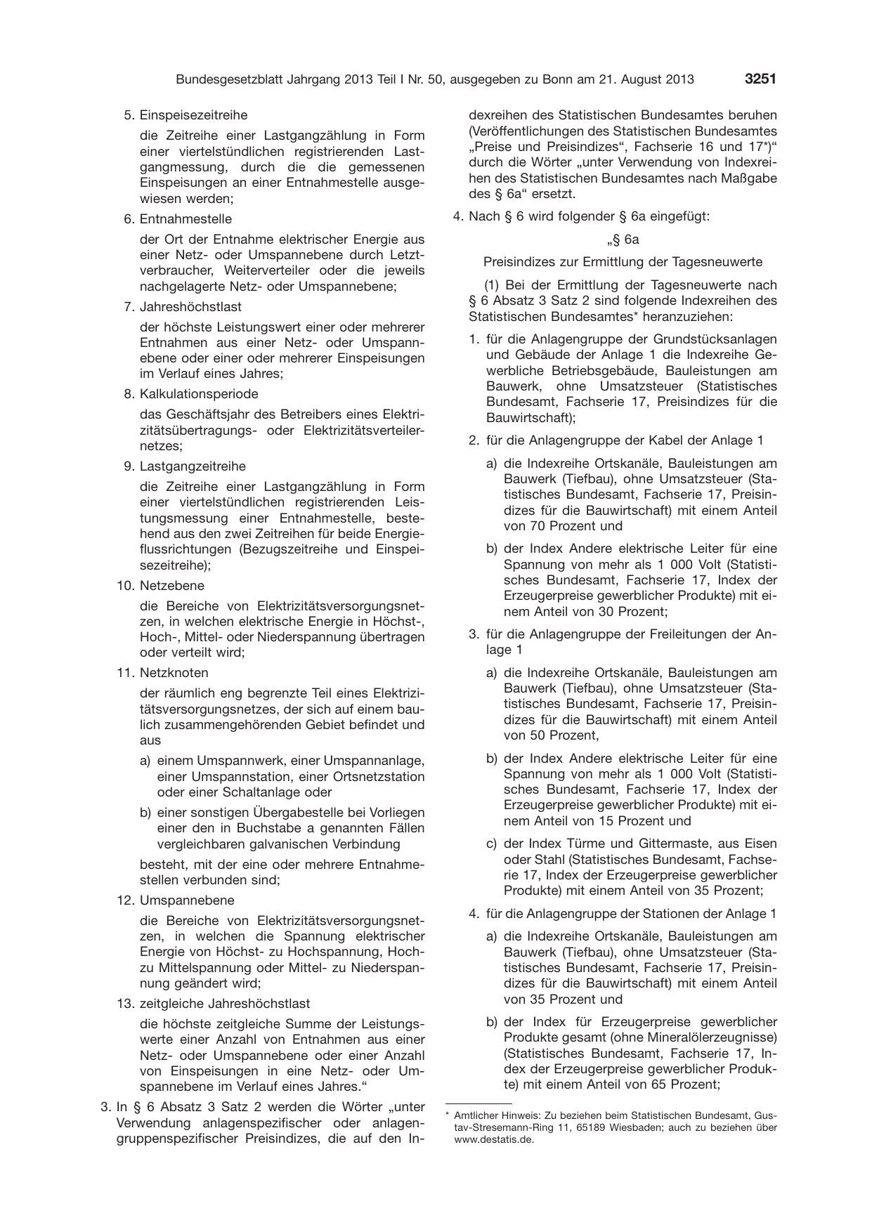 BGBl. 2013, Seite 3251 — Originalseite als Abbildung