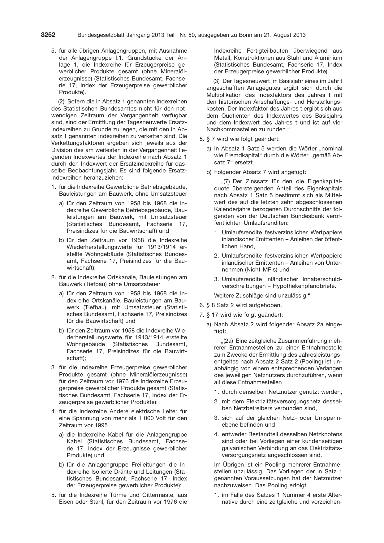 BGBl. 2013, Seite 3252 — Originalseite als Abbildung