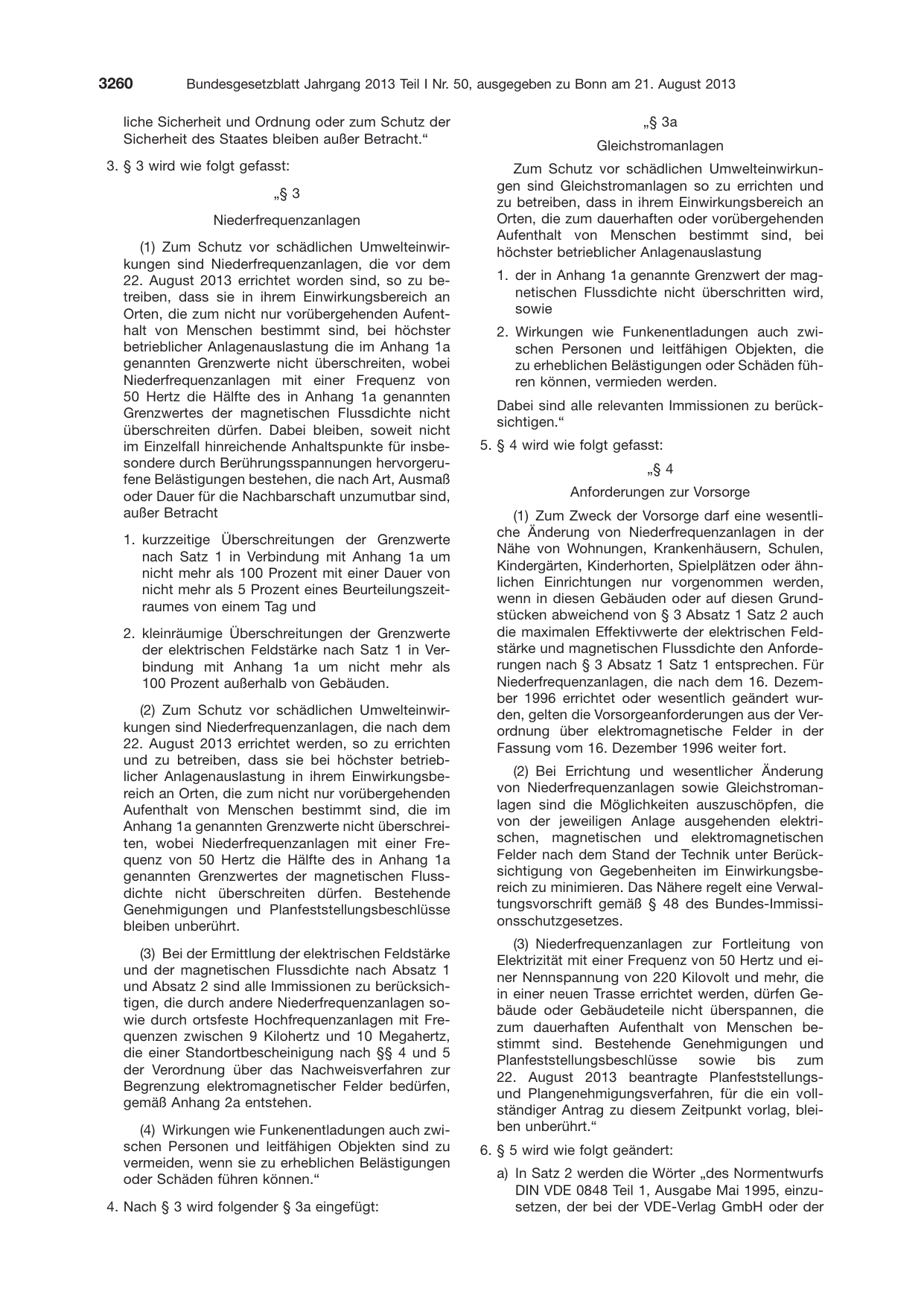 BGBl. 2013, Seite 3260 — Originalseite als Abbildung