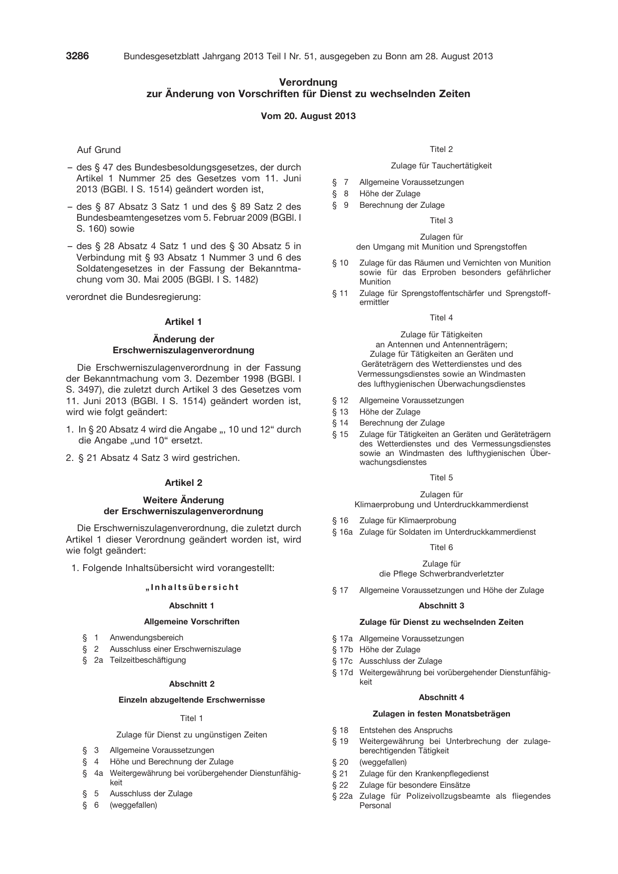 BGBl. 2013, Seite 3286 — Originalseite als Abbildung