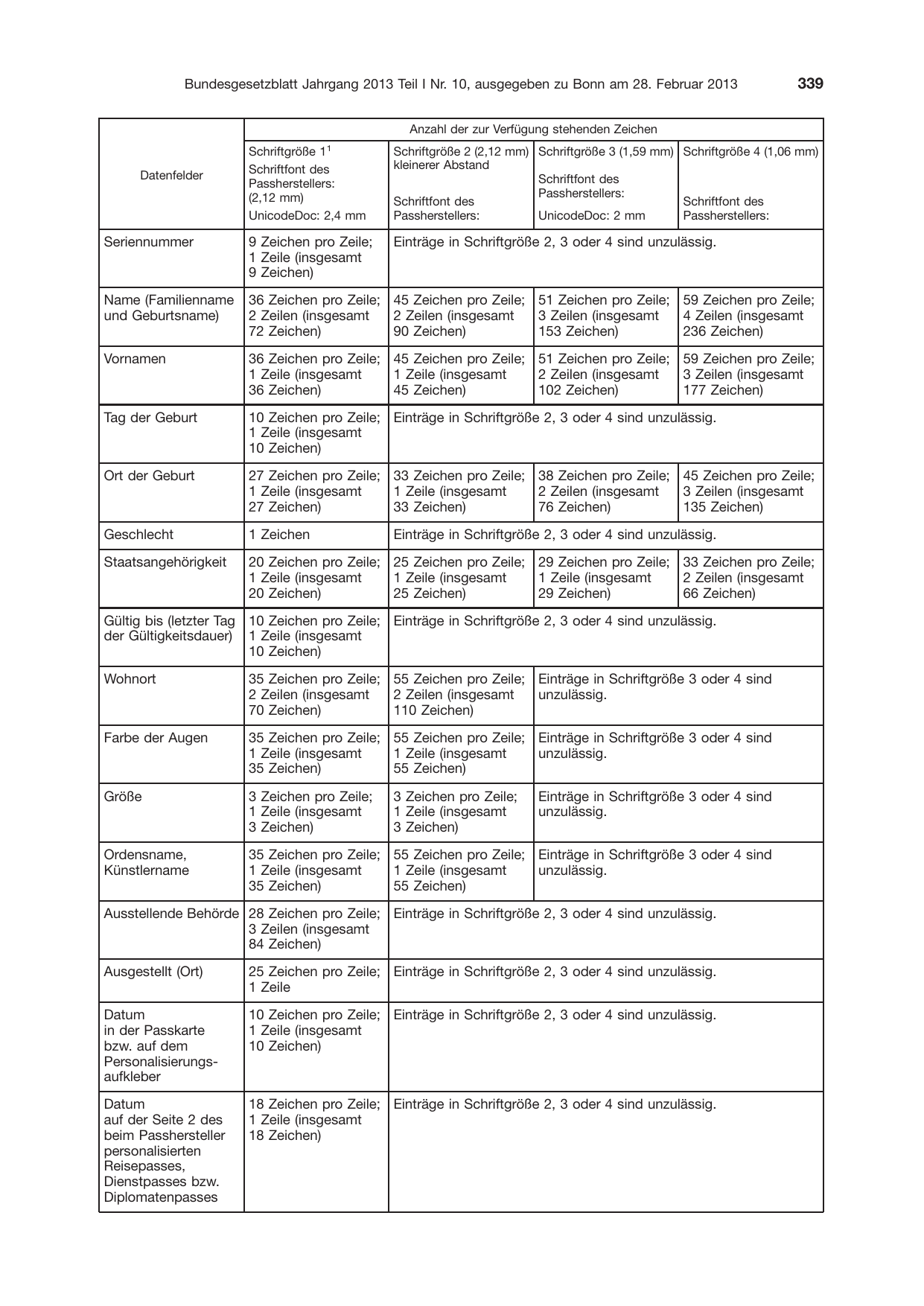 BGBl. 2013, Seite 339 — Originalseite als Abbildung